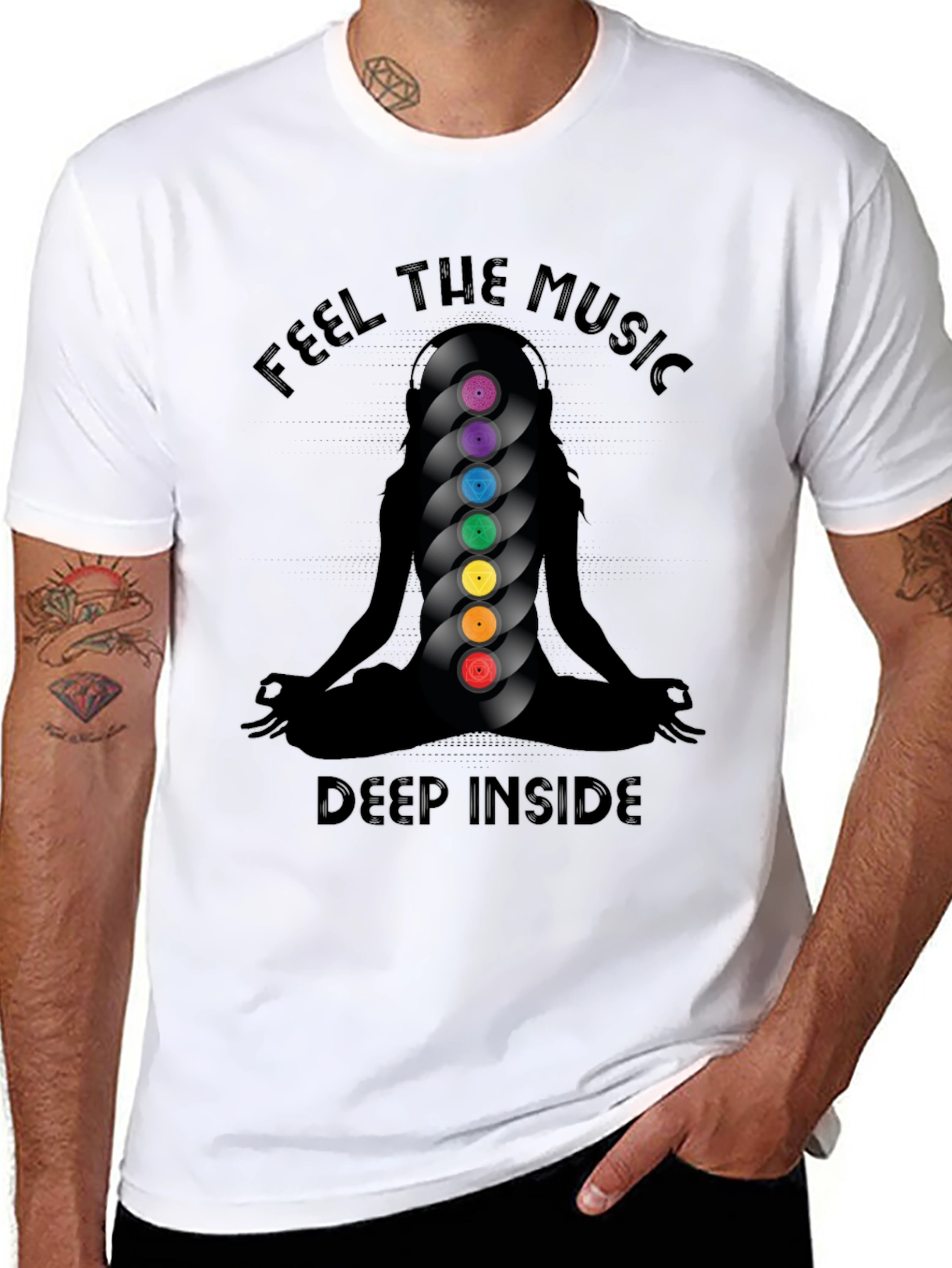 Feel the Music Black T-Shirt