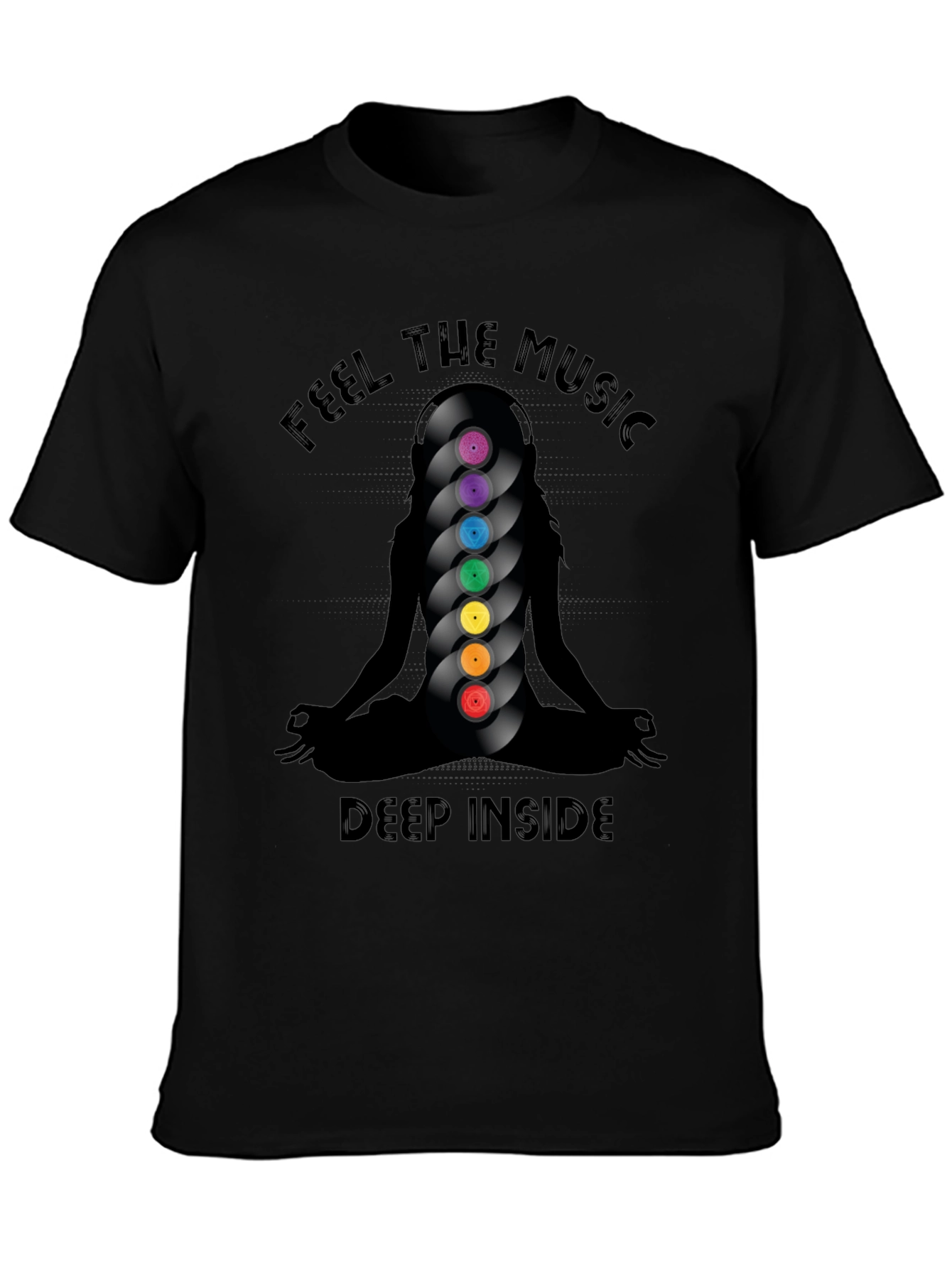 Feel the Music Black T-Shirt