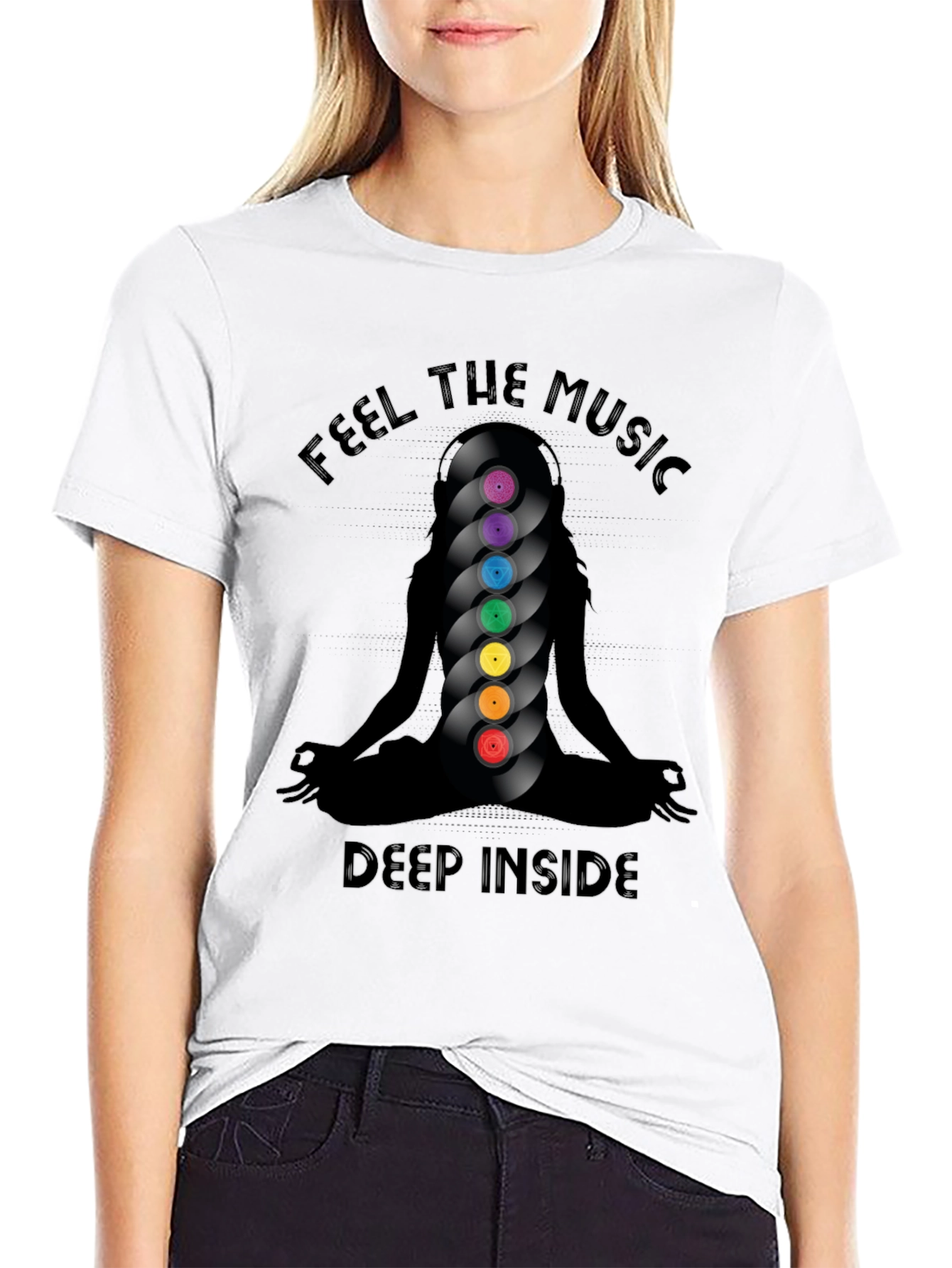 Feel the Music Black T-Shirt