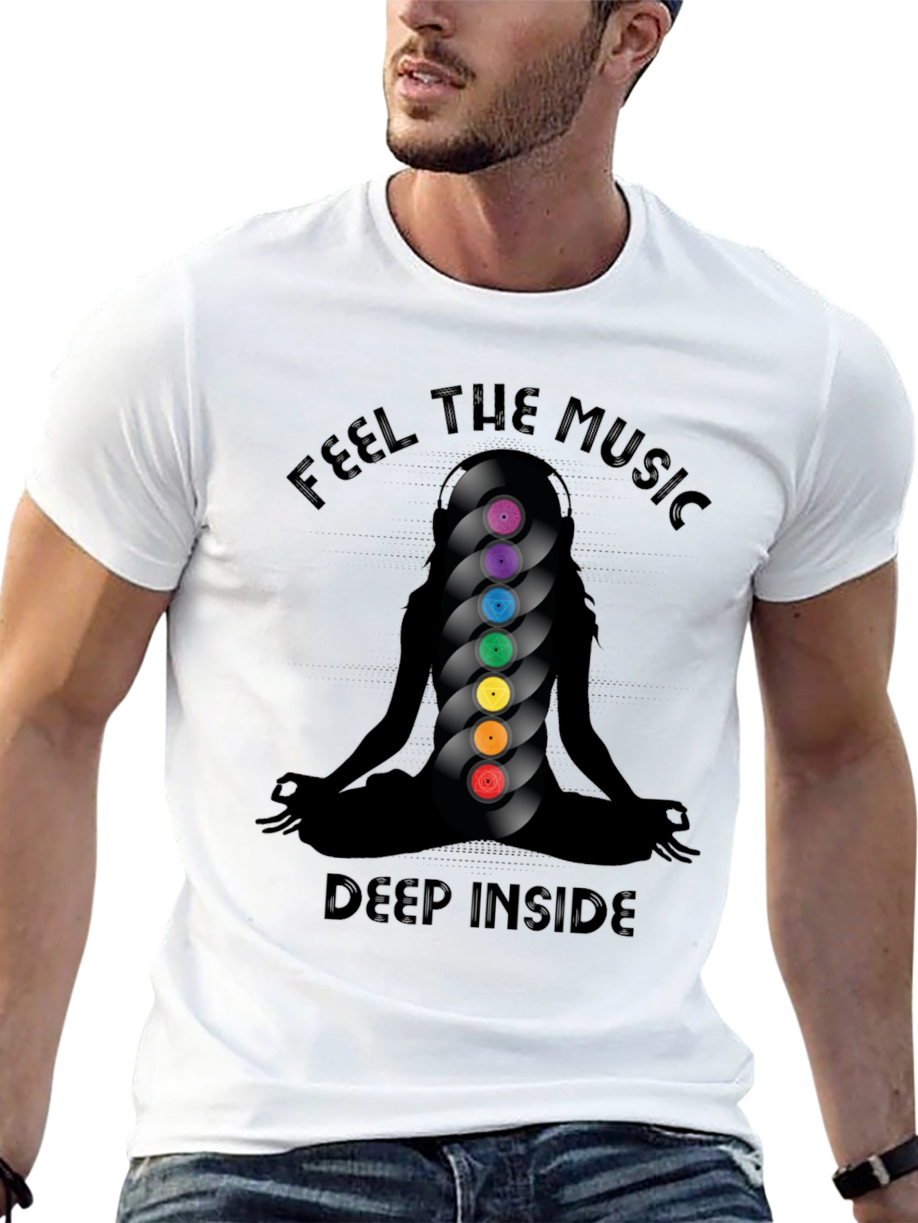 Feel the Music Black T-Shirt