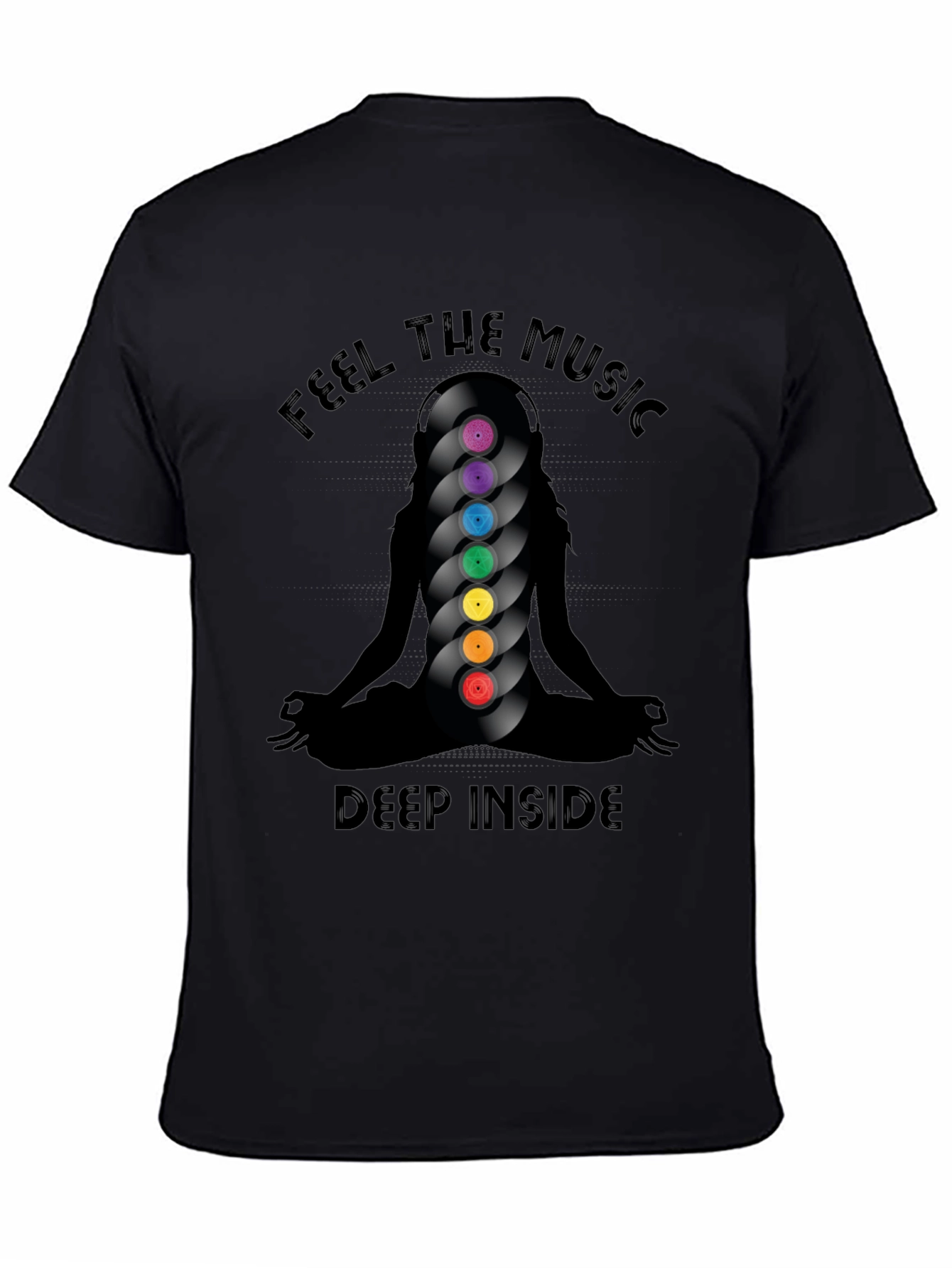 Feel the Music Black T-Shirt
