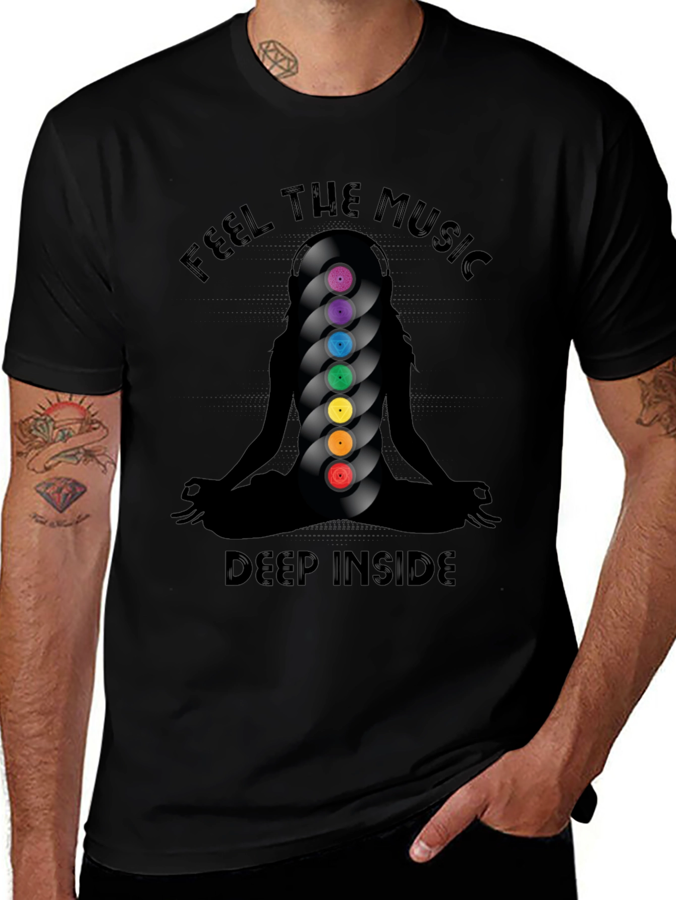 Feel the Music Black T-Shirt
