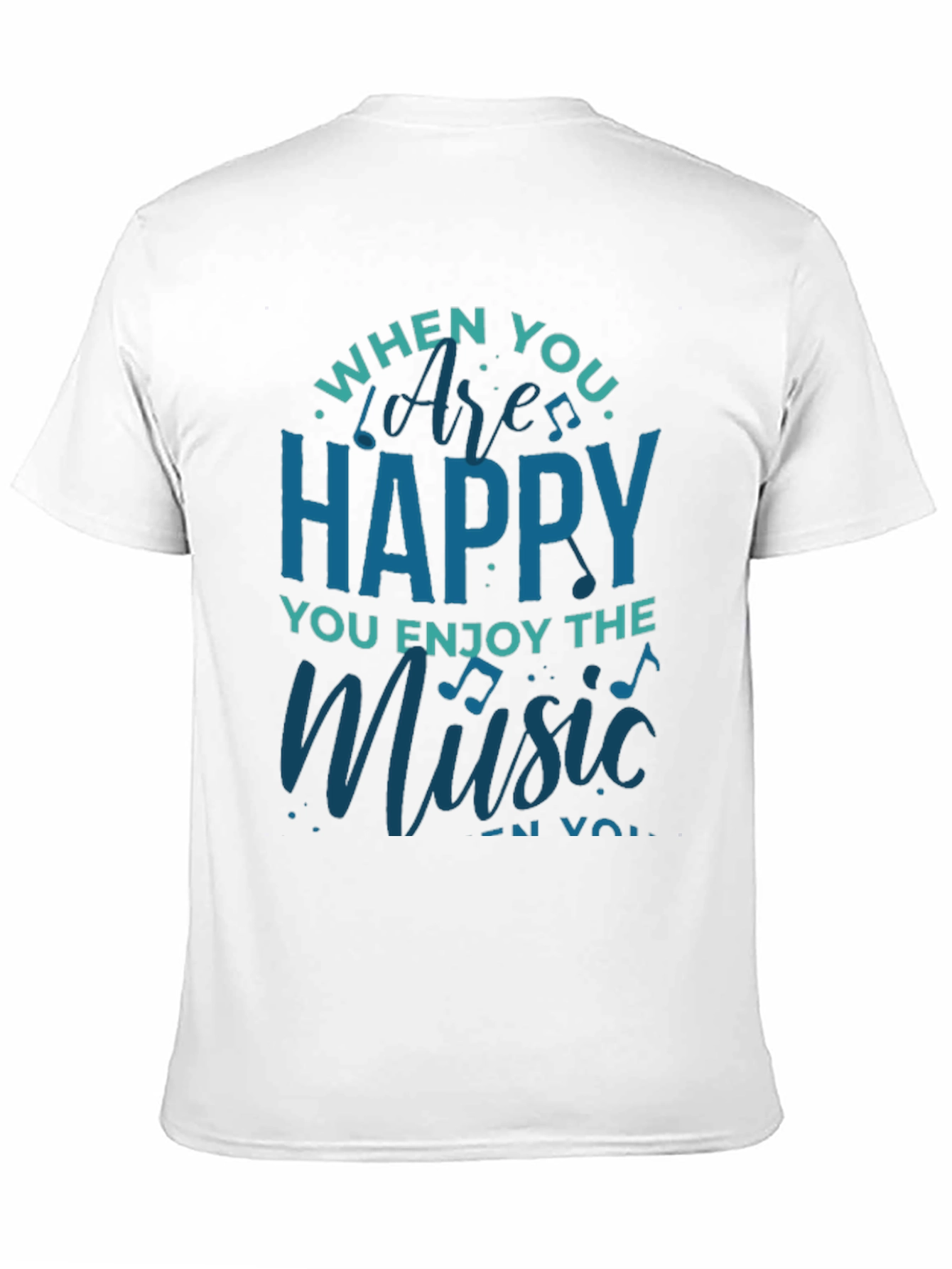 Happy Music T-Shirt - Black Graphic Tee