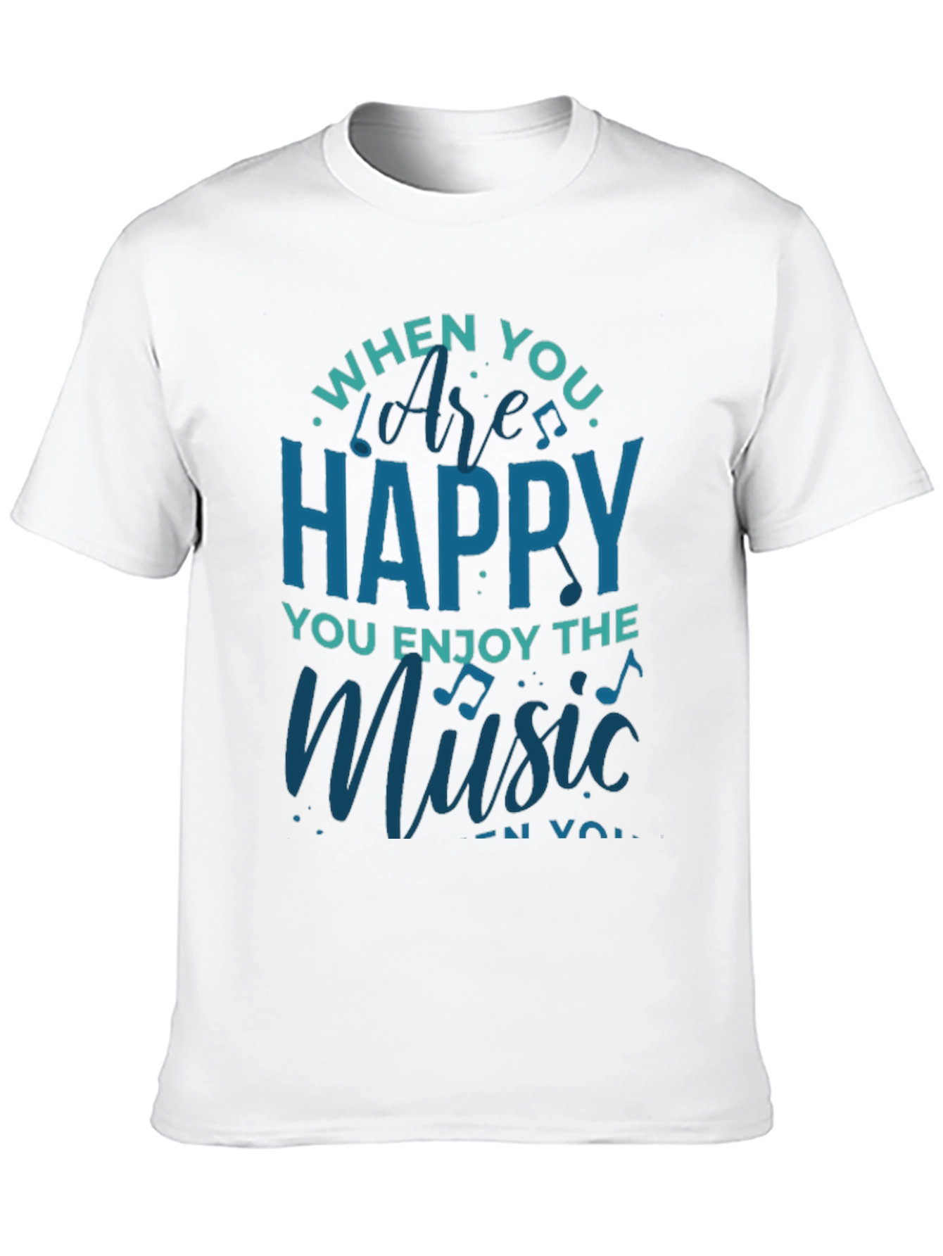 Happy Music T-Shirt - Black Graphic Tee