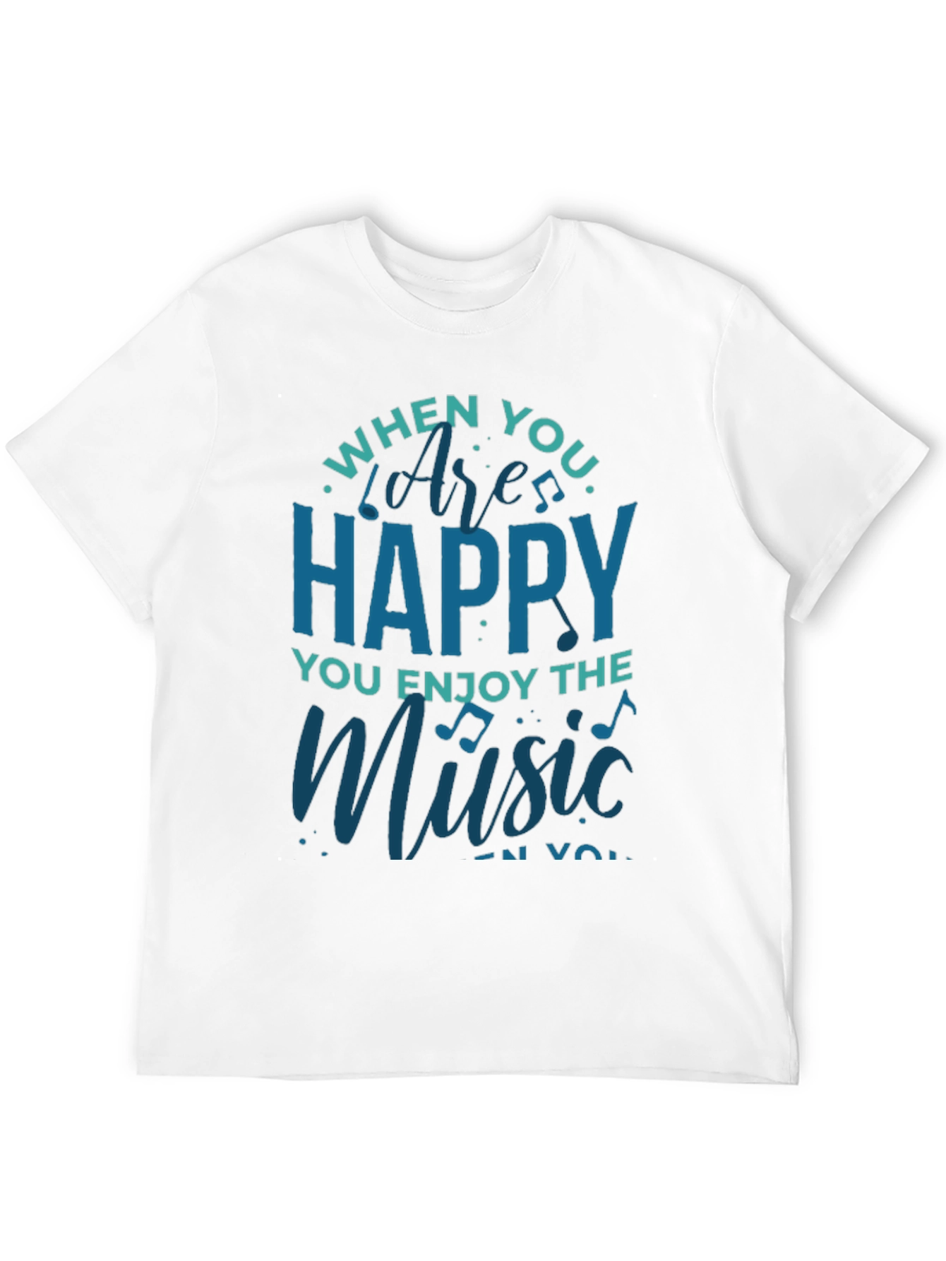 Happy Music T-Shirt - Black Graphic Tee