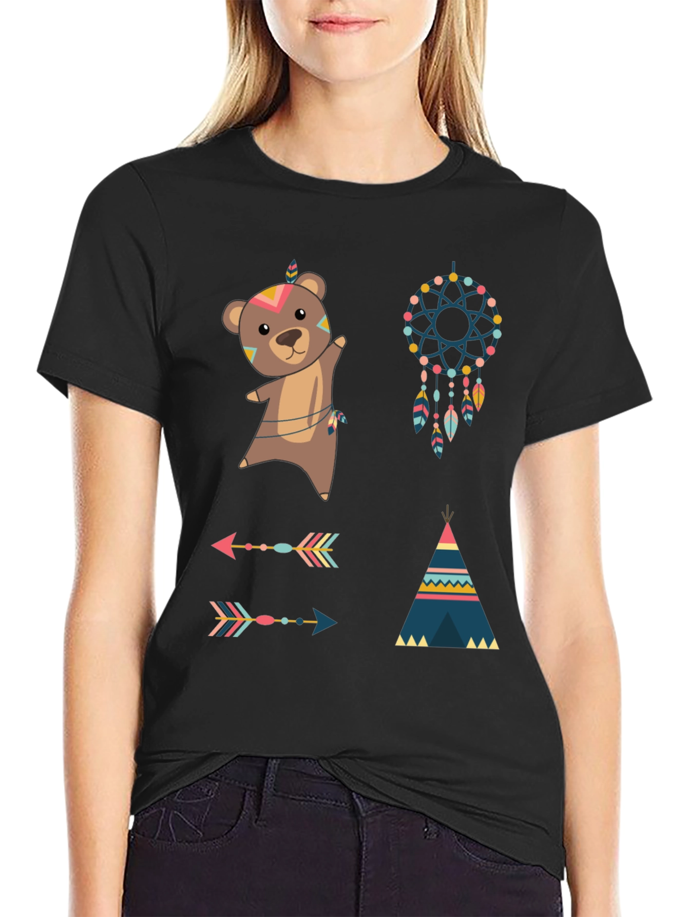 Tribal Bear Graphic Tee