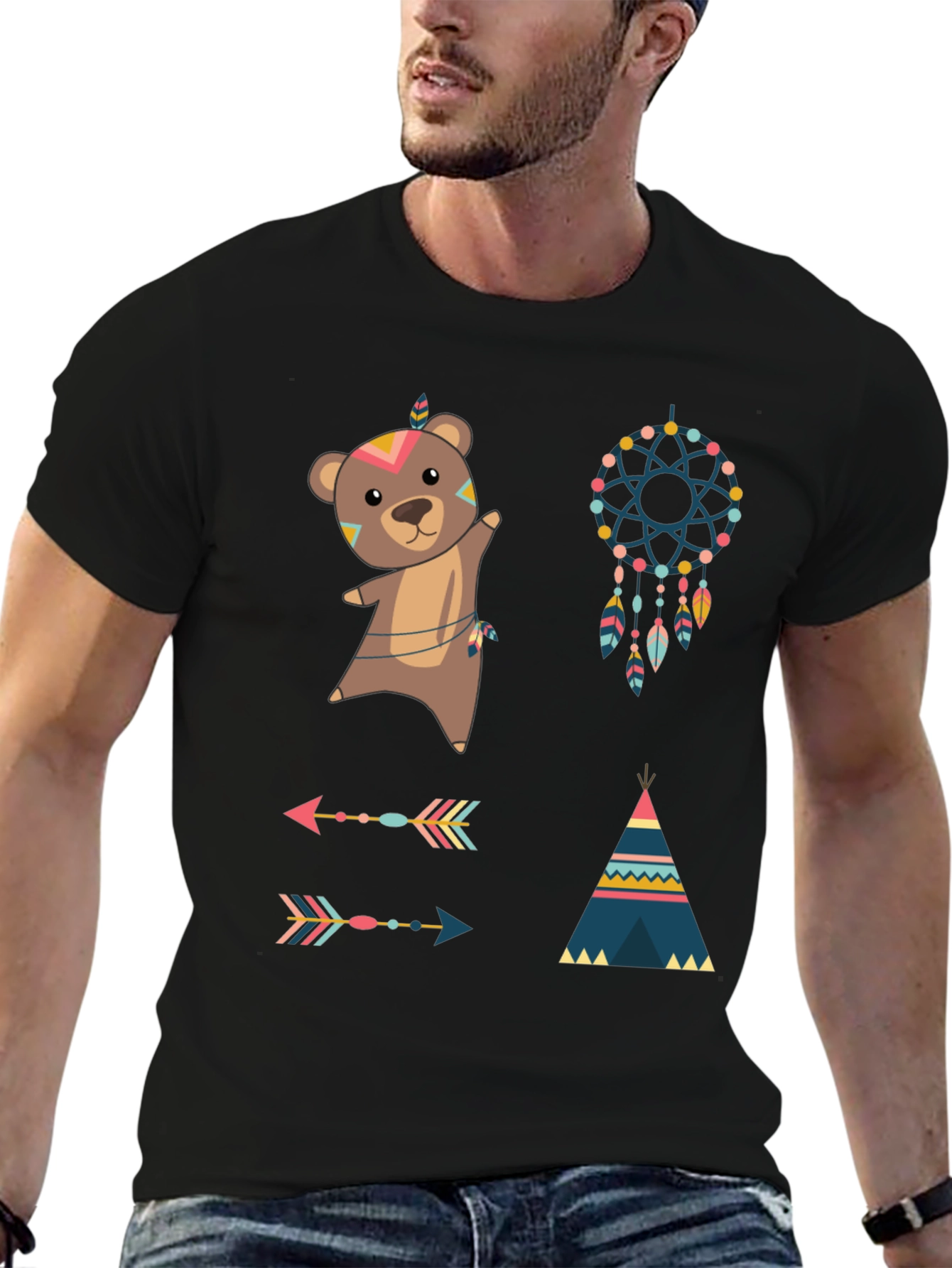Tribal Bear Graphic Tee