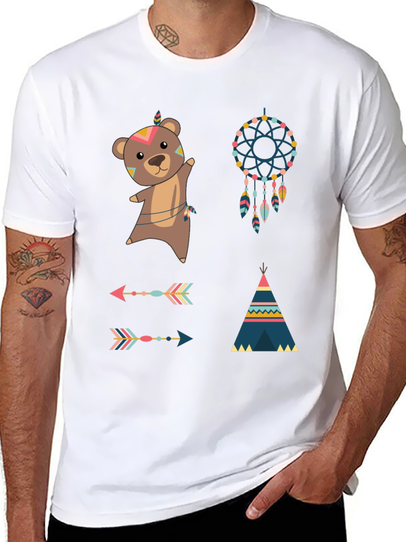 Tribal Bear Graphic Tee