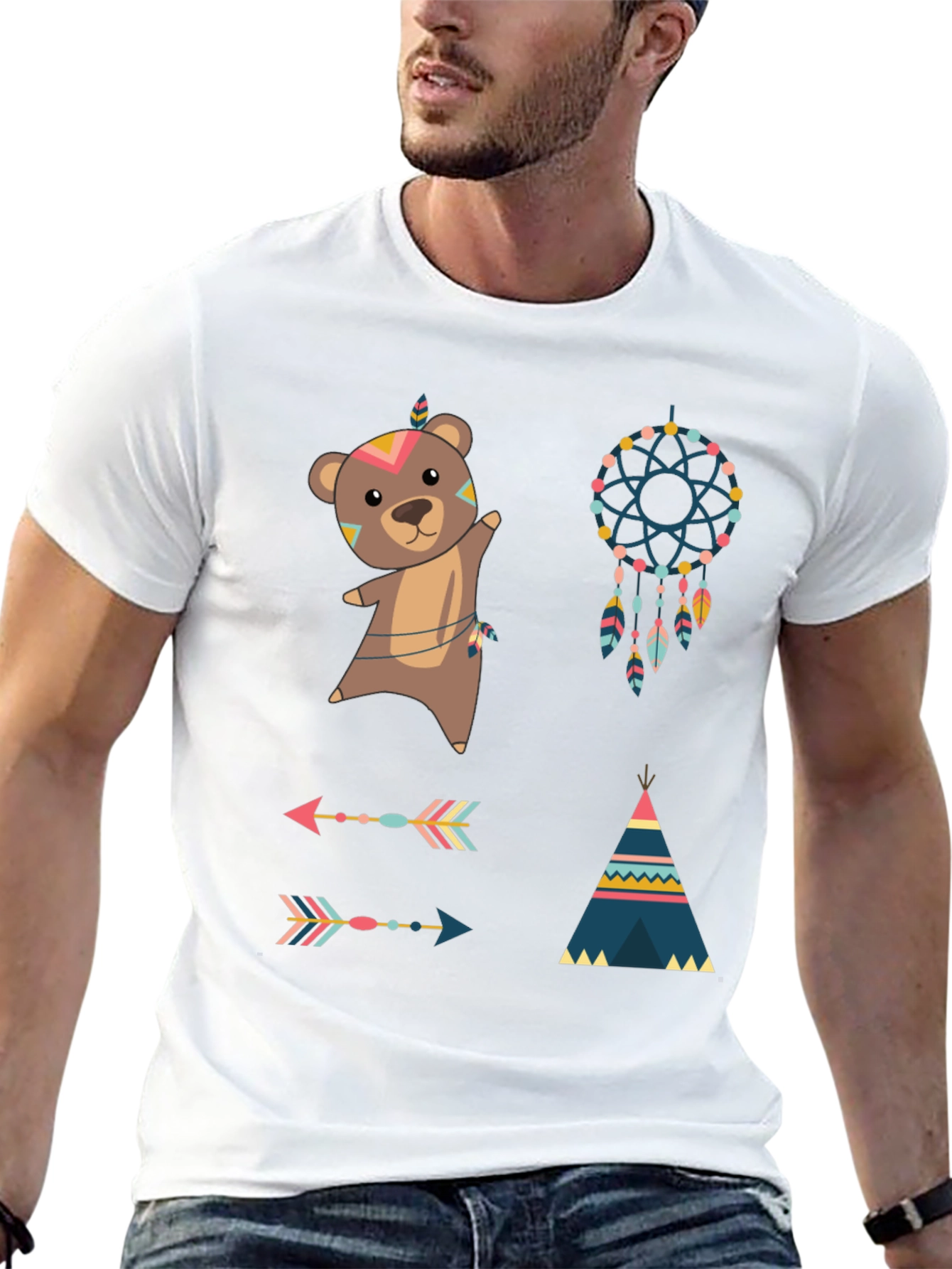 Tribal Bear Graphic Tee