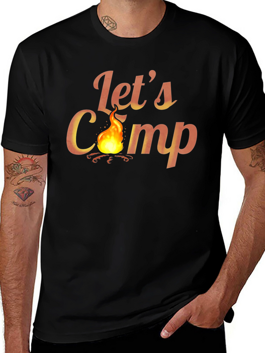 Lets Campfire Graphic Tee -  Comfortable Camping Shirt