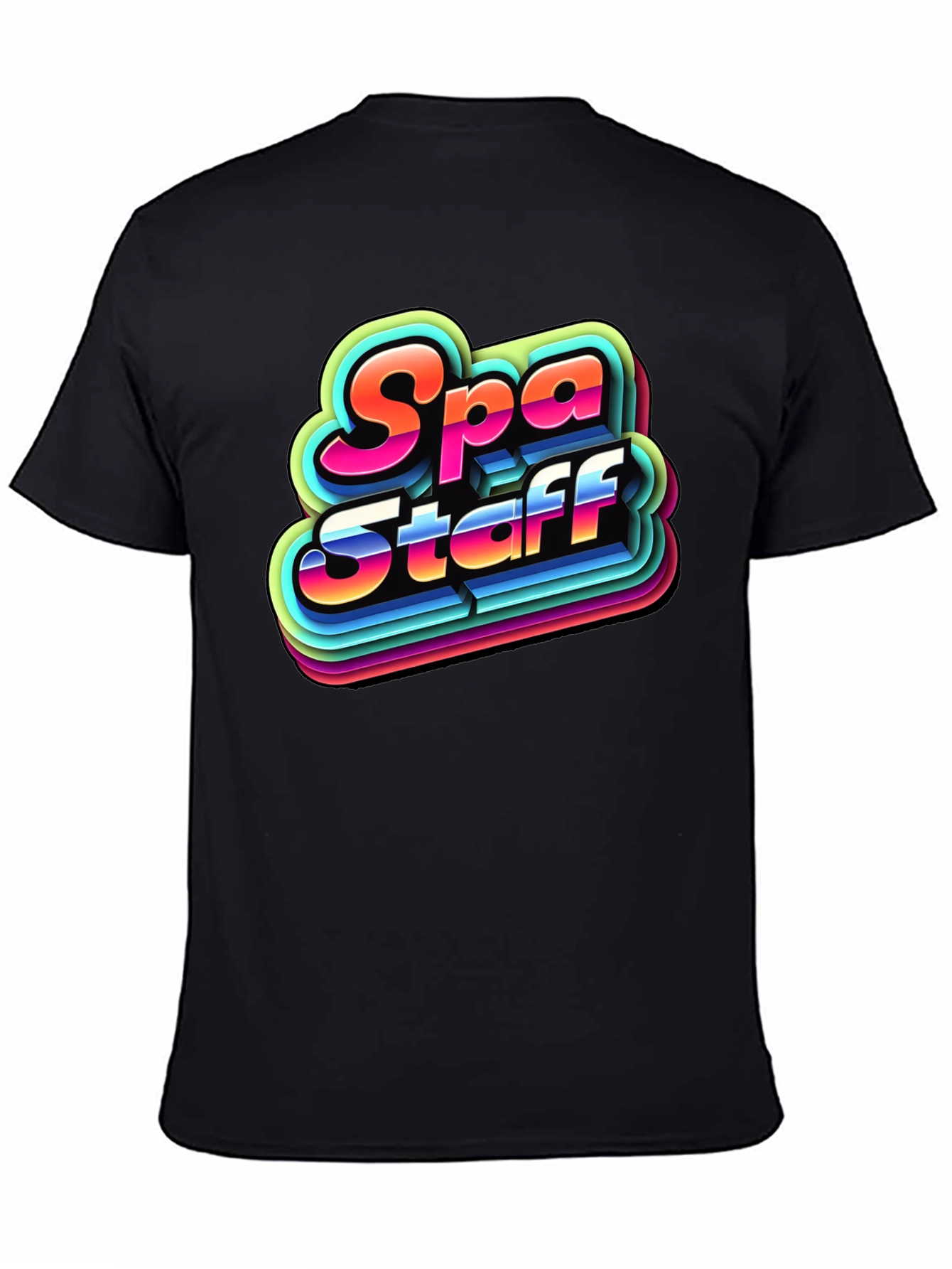 Retro Spa Staff T-Shirt - Black