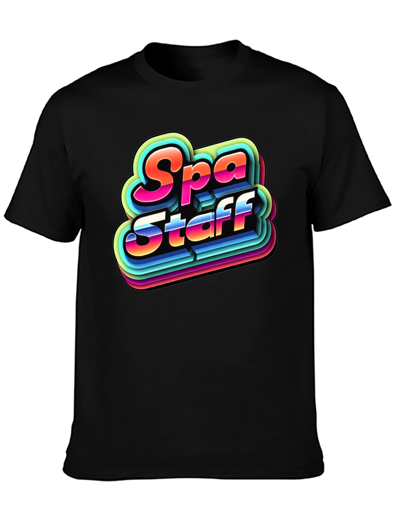 Retro Spa Staff T-Shirt - Black