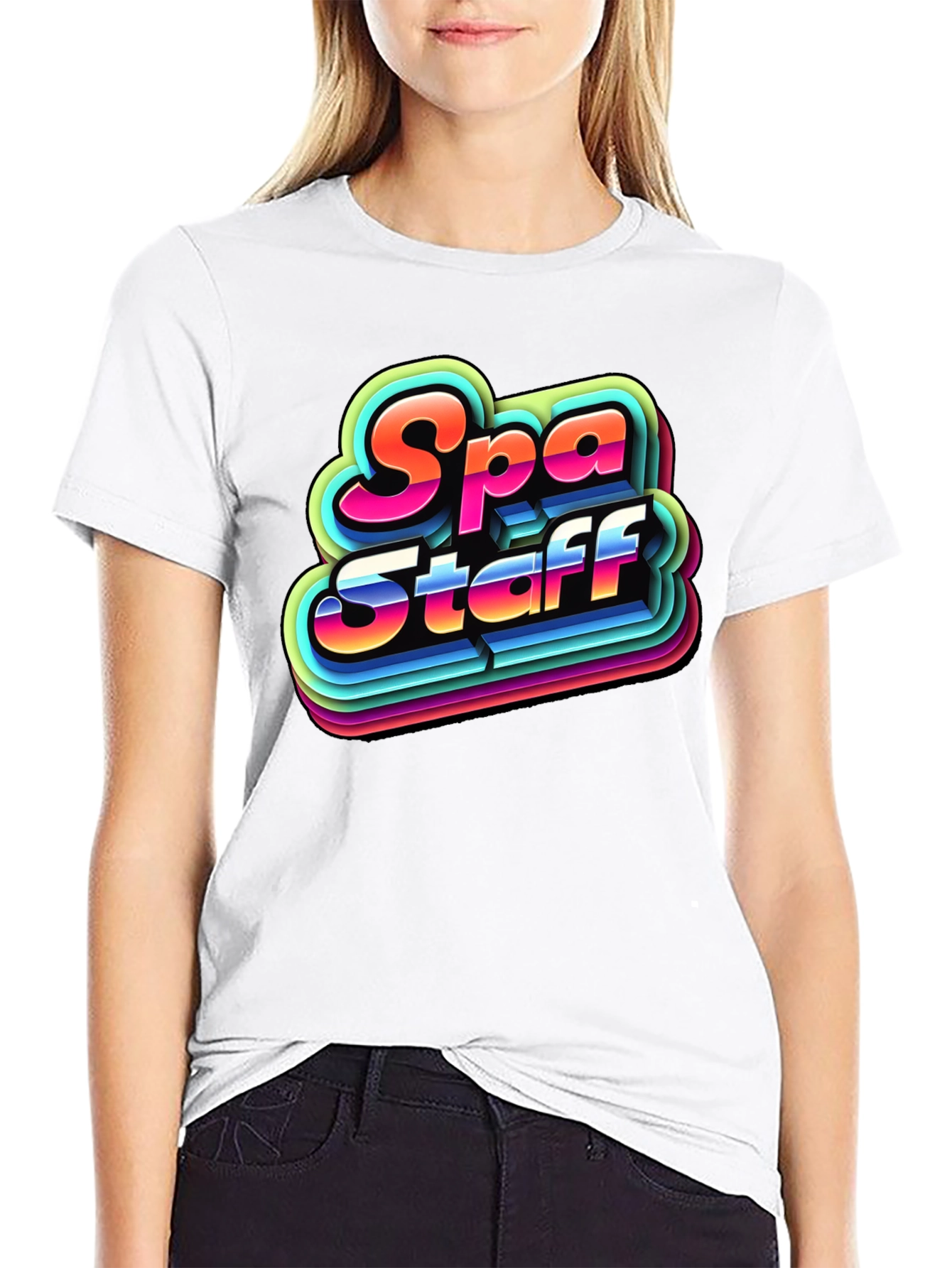 Retro Spa Staff T-Shirt - Black
