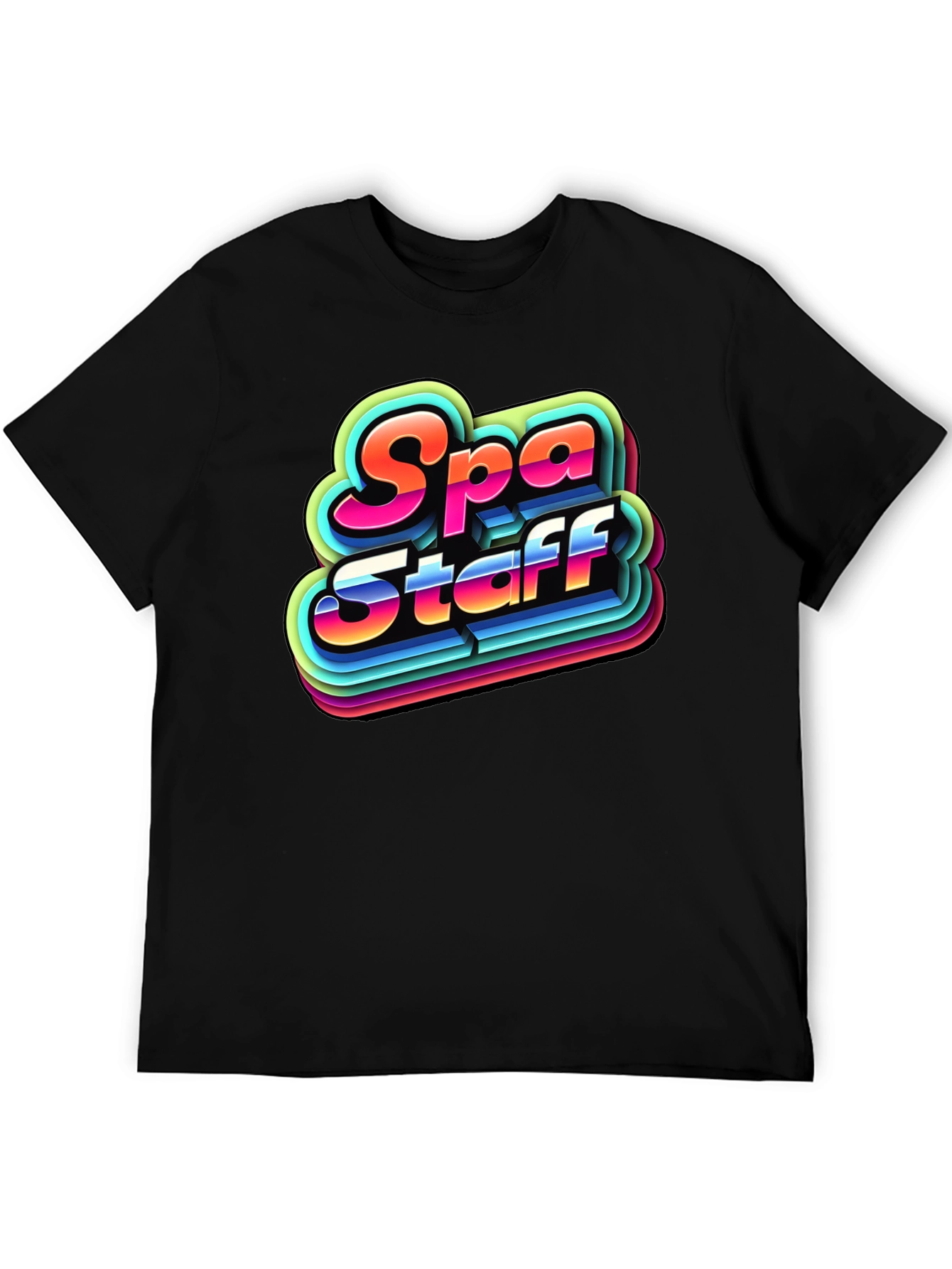Retro Spa Staff T-Shirt - Black