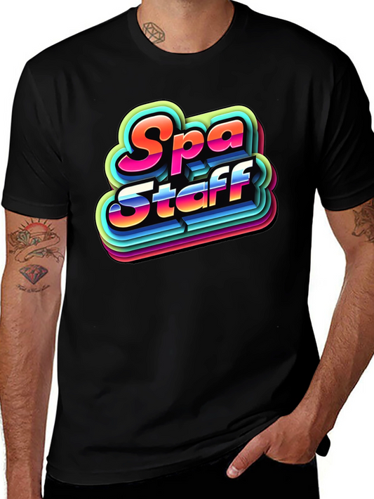Retro Spa Staff T-Shirt - Black