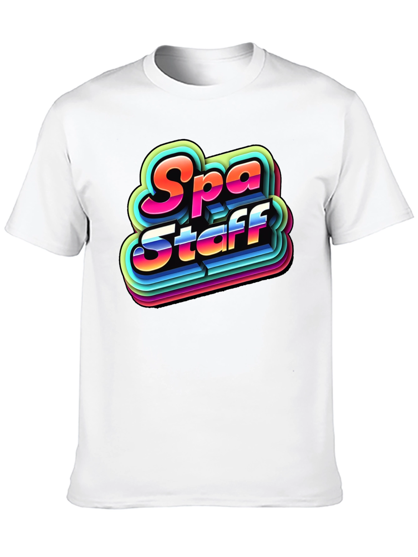 Retro Spa Staff T-Shirt - Black