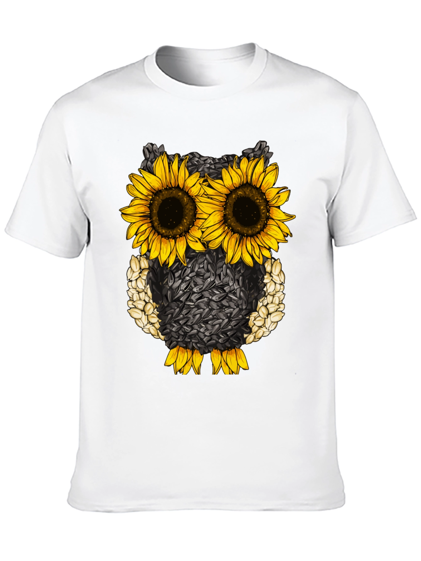 Sunflower Owl T-Shirt - Unique Graphic Tee