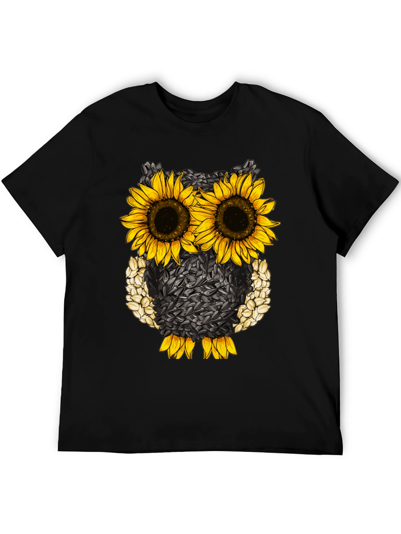 Sunflower Owl T-Shirt - Unique Graphic Tee