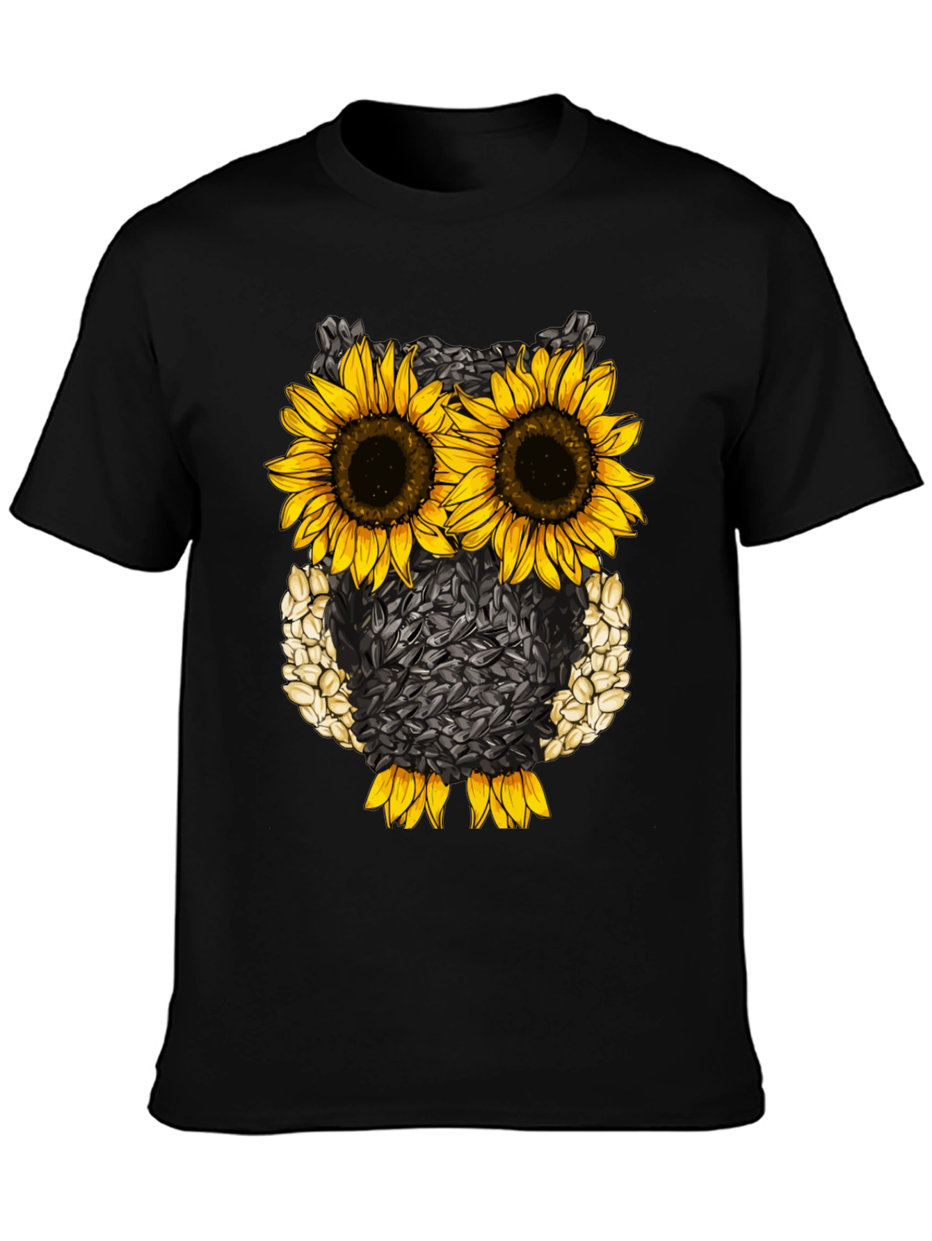 Sunflower Owl T-Shirt - Unique Graphic Tee