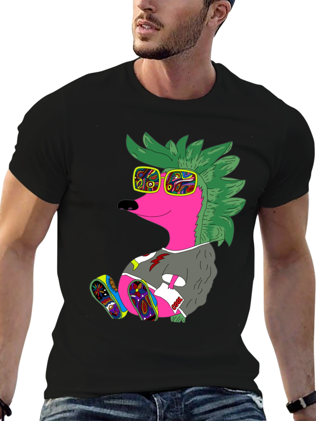 Cool Hedgehog Graphic Tee