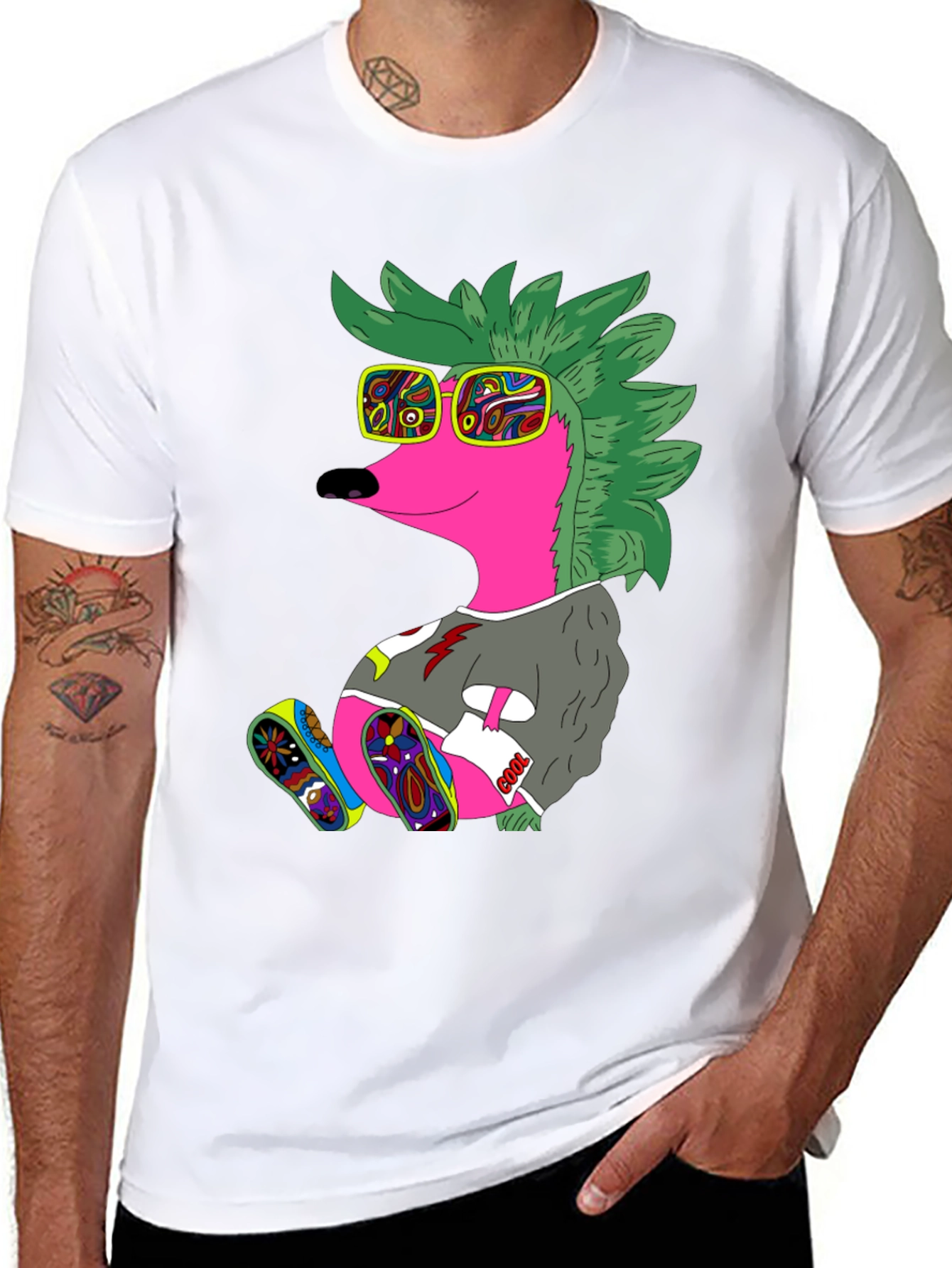 Cool Hedgehog Graphic Tee