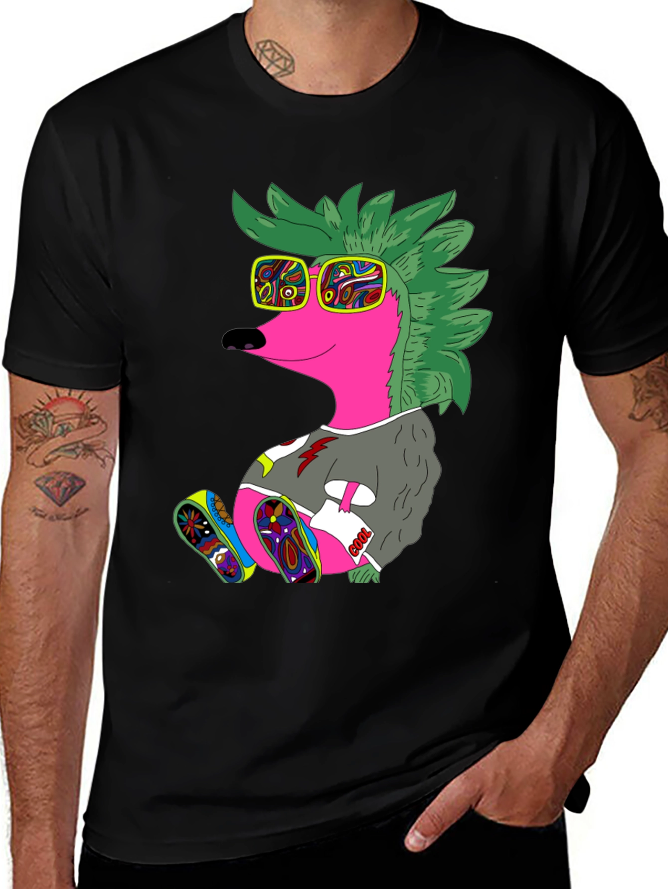 Cool Hedgehog Graphic Tee