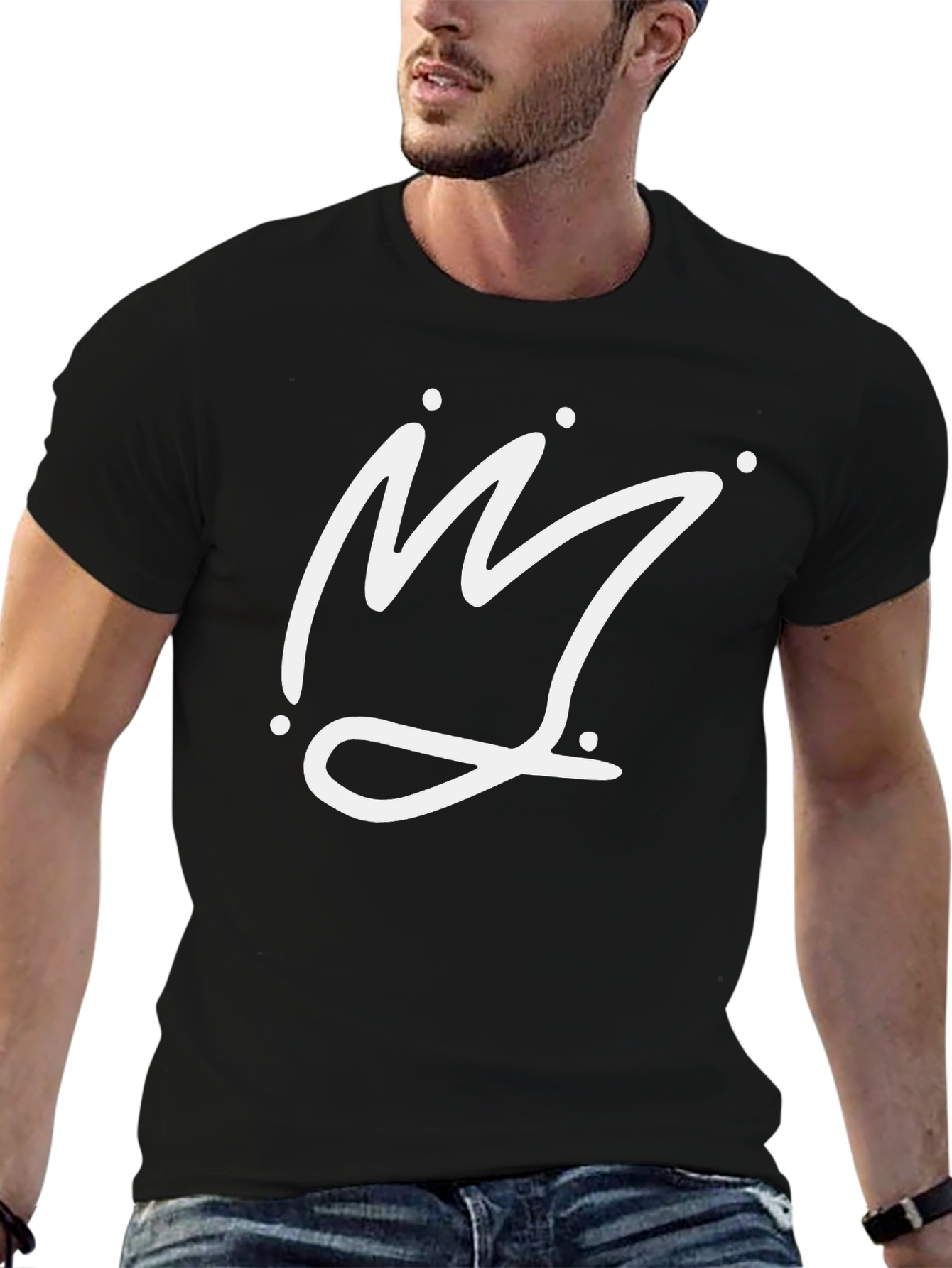 Crown Graphic Tee - Stylish Black Cotton Shirt