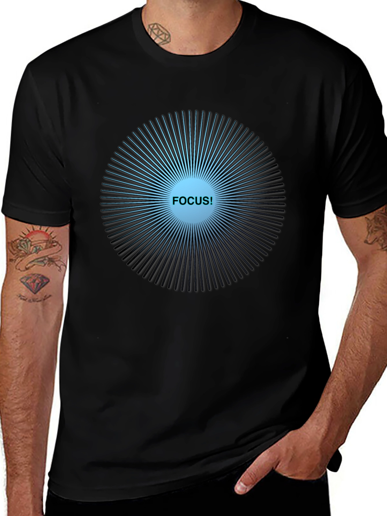 Focus Graphic Tee - Mens Crew Neck T-Shirt