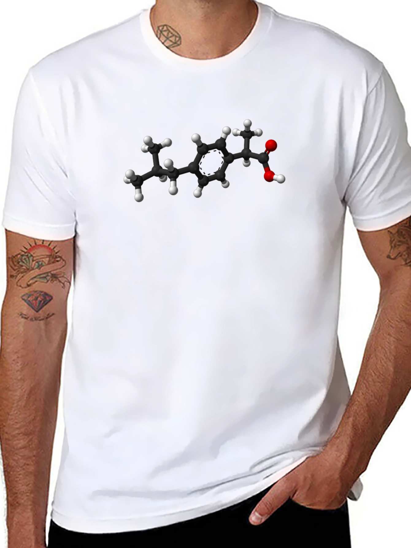 Molecular Structure Graphic Print T-Shirt