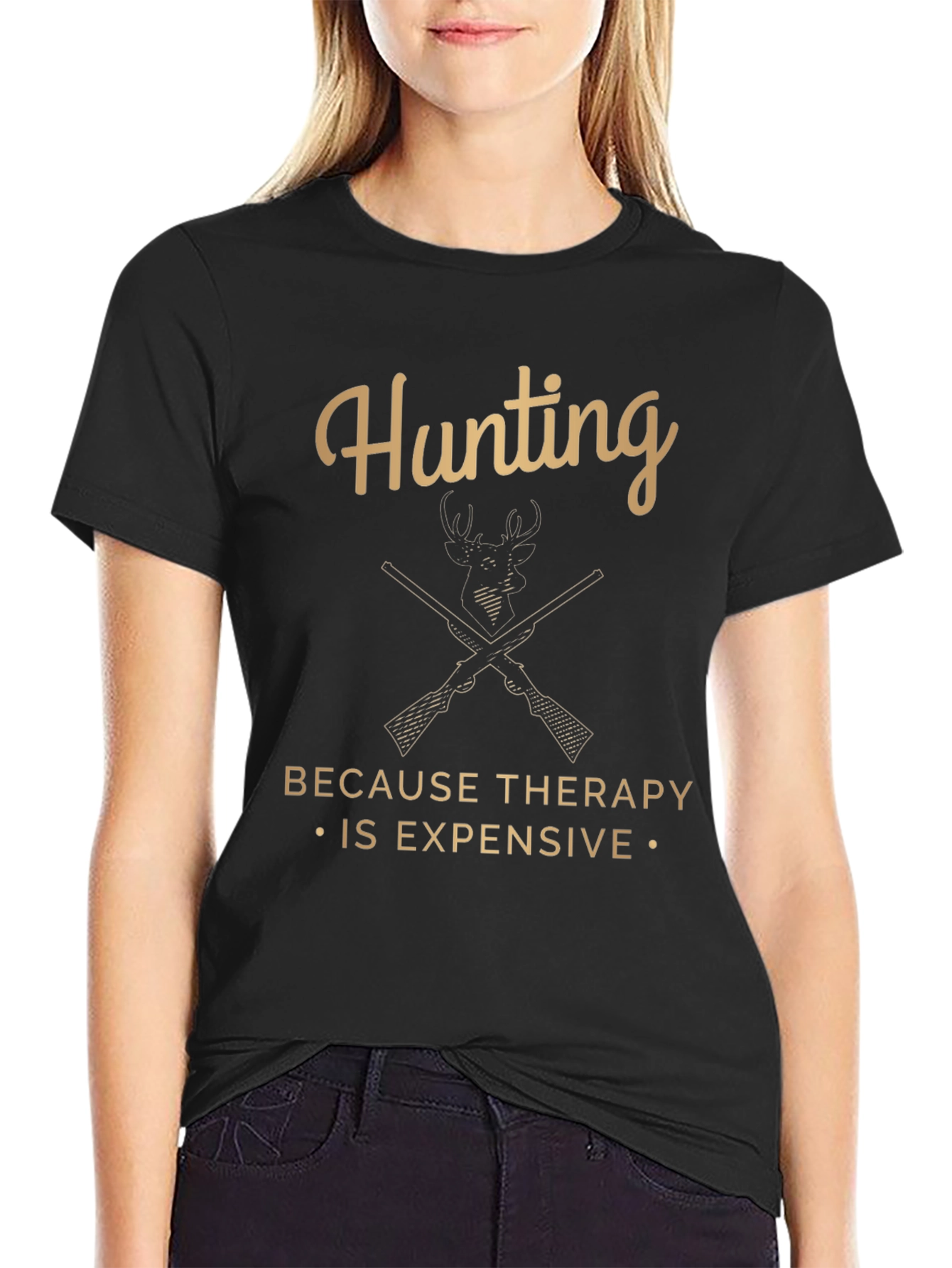 Hunting Therapy Funny Graphic Tee