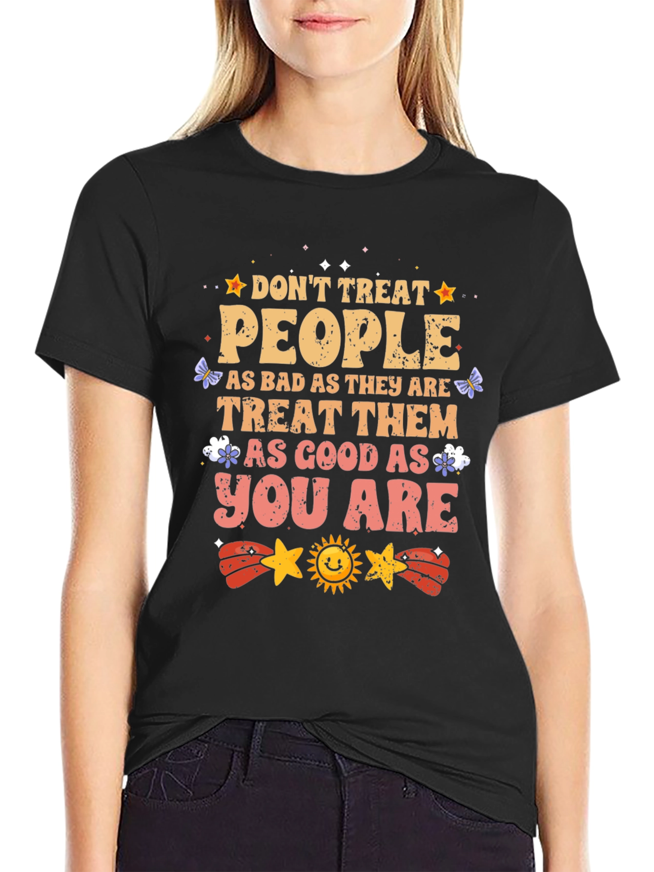 Inspirational Graphic T-Shirt - Treat People With Kindness