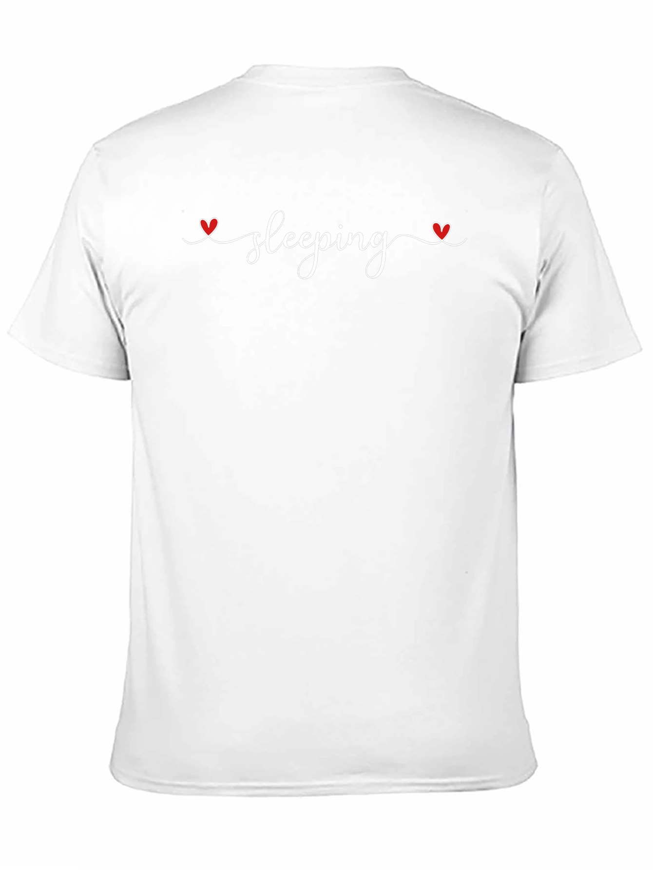 Sleeping Heart Tee - Black Cotton Sleep Shirt