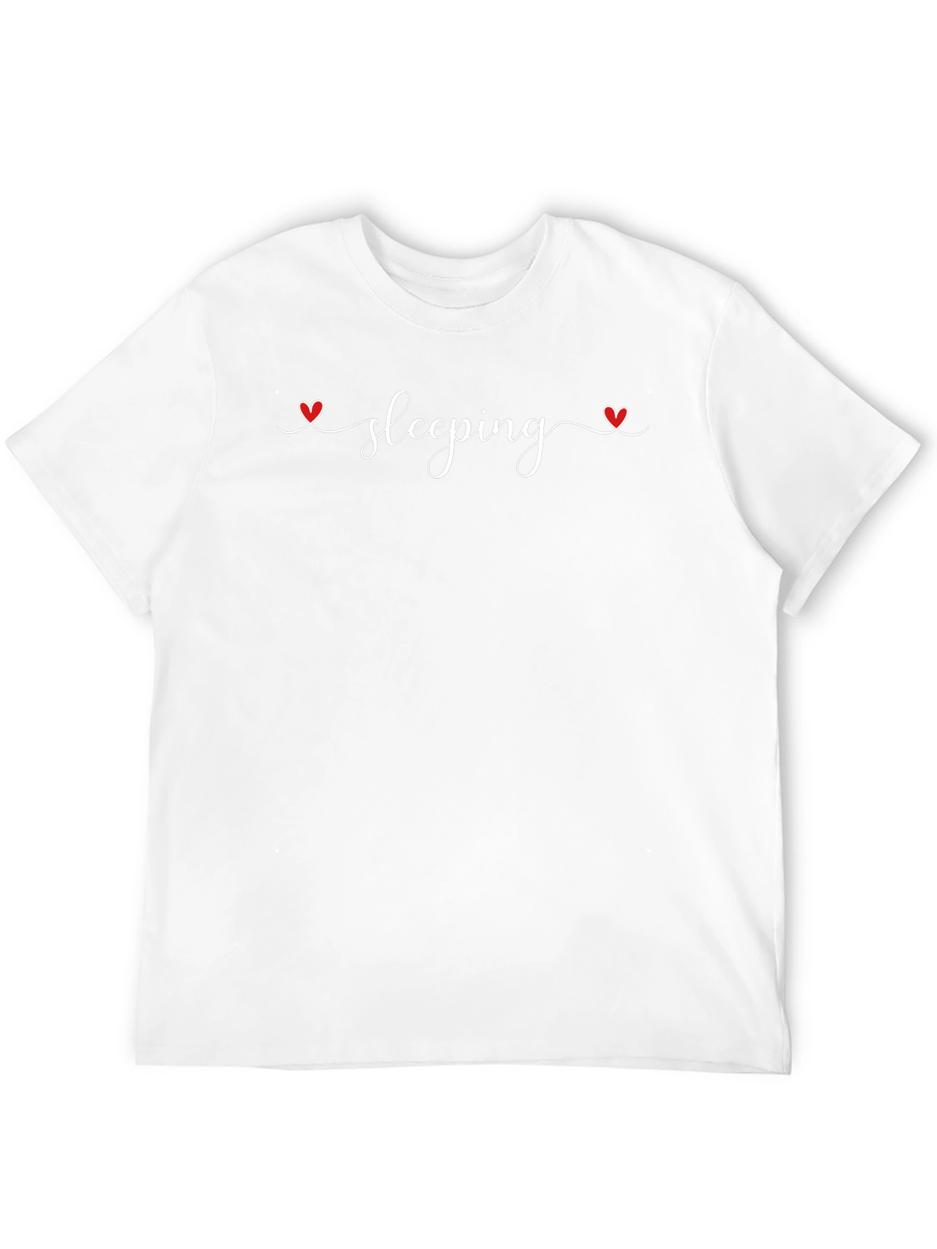 Sleeping Heart Tee - Black Cotton Sleep Shirt