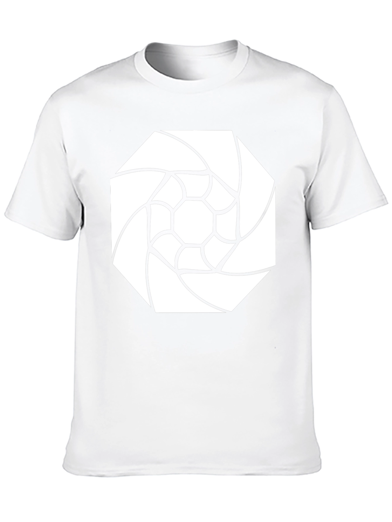 Geometric Graphic Print Black T-Shirt - Modern Style