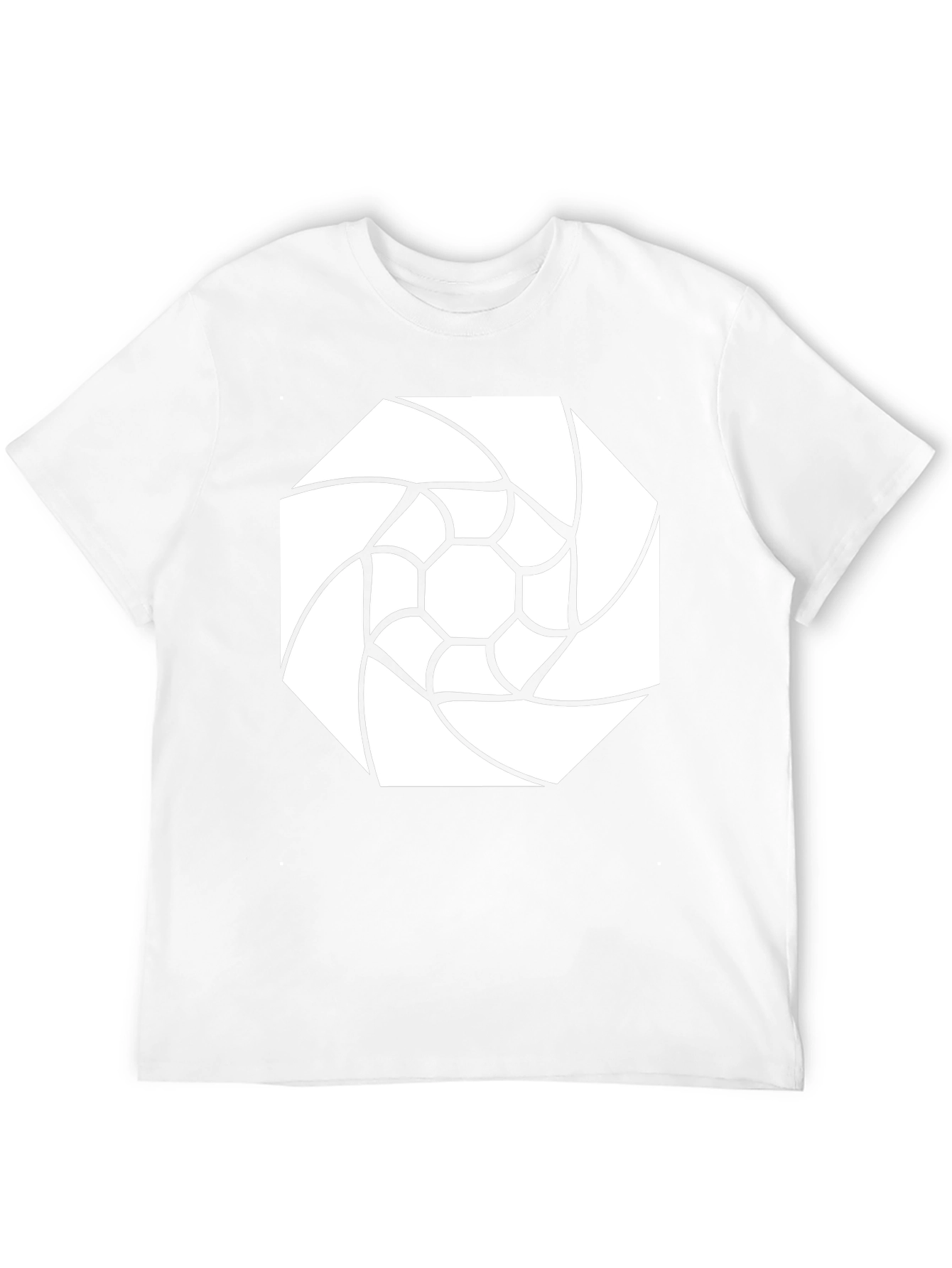 Geometric Graphic Print Black T-Shirt - Modern Style