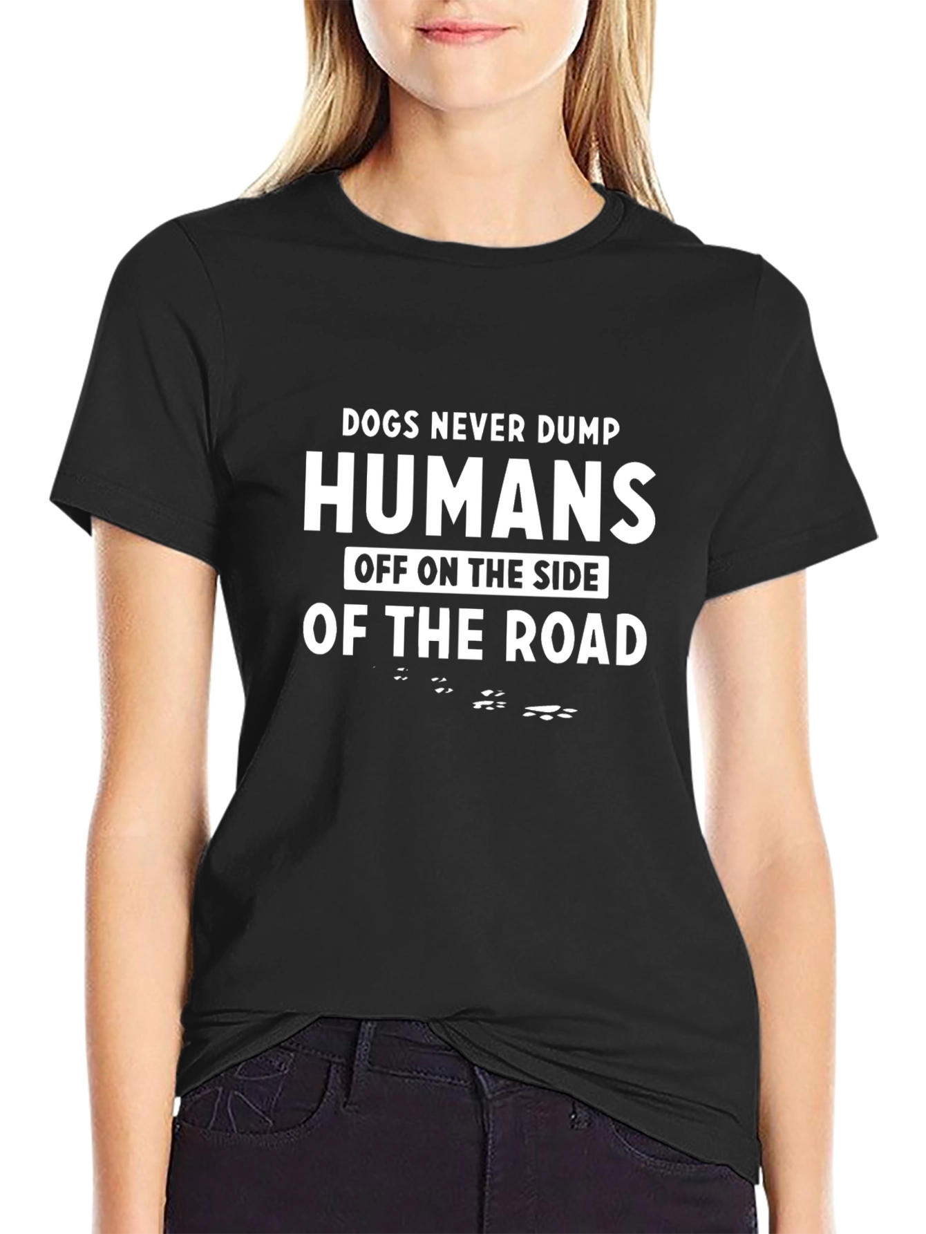 Dogs Never Dump Humans Graphic T-Shirt