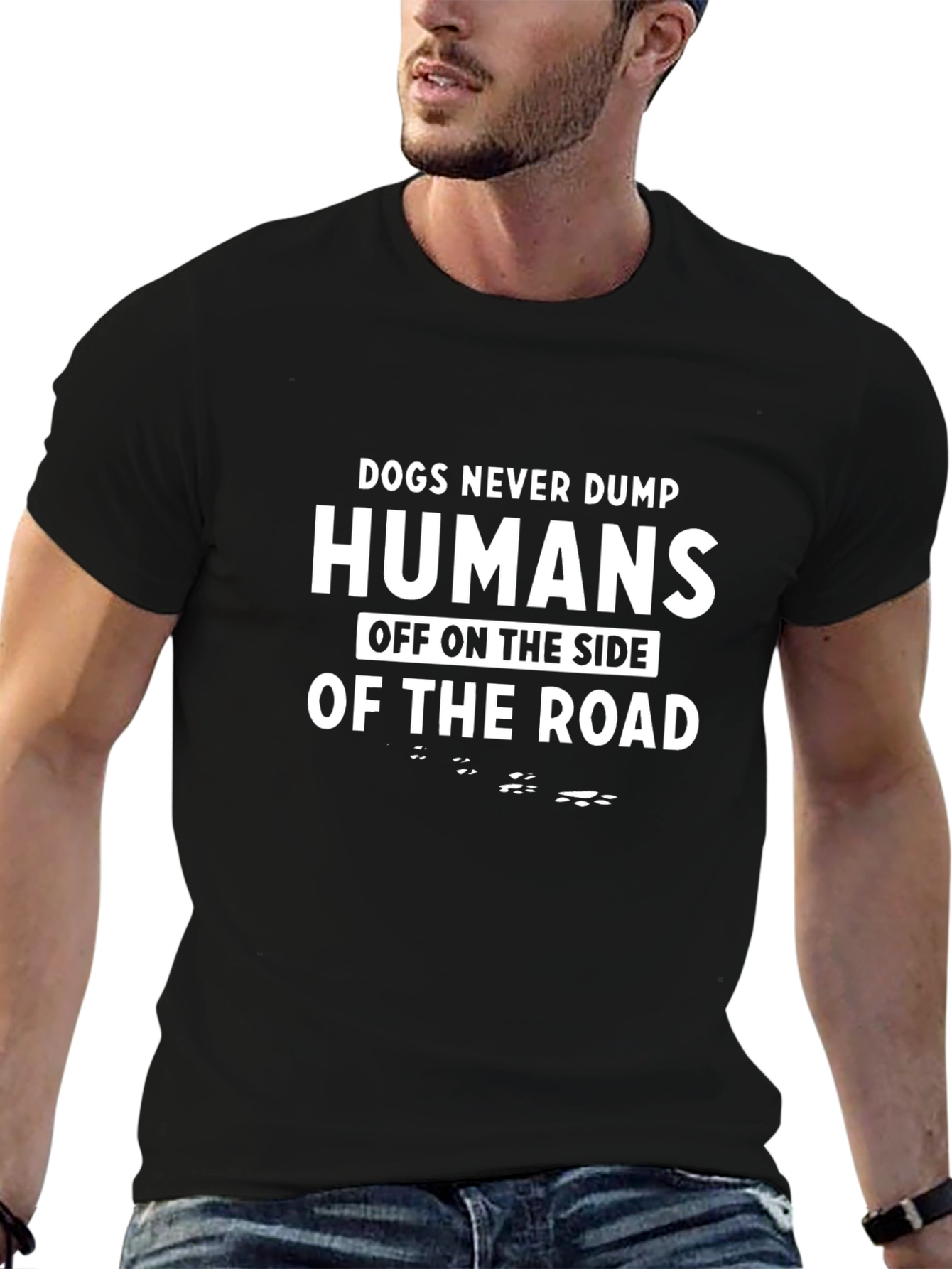 Dogs Never Dump Humans Graphic T-Shirt