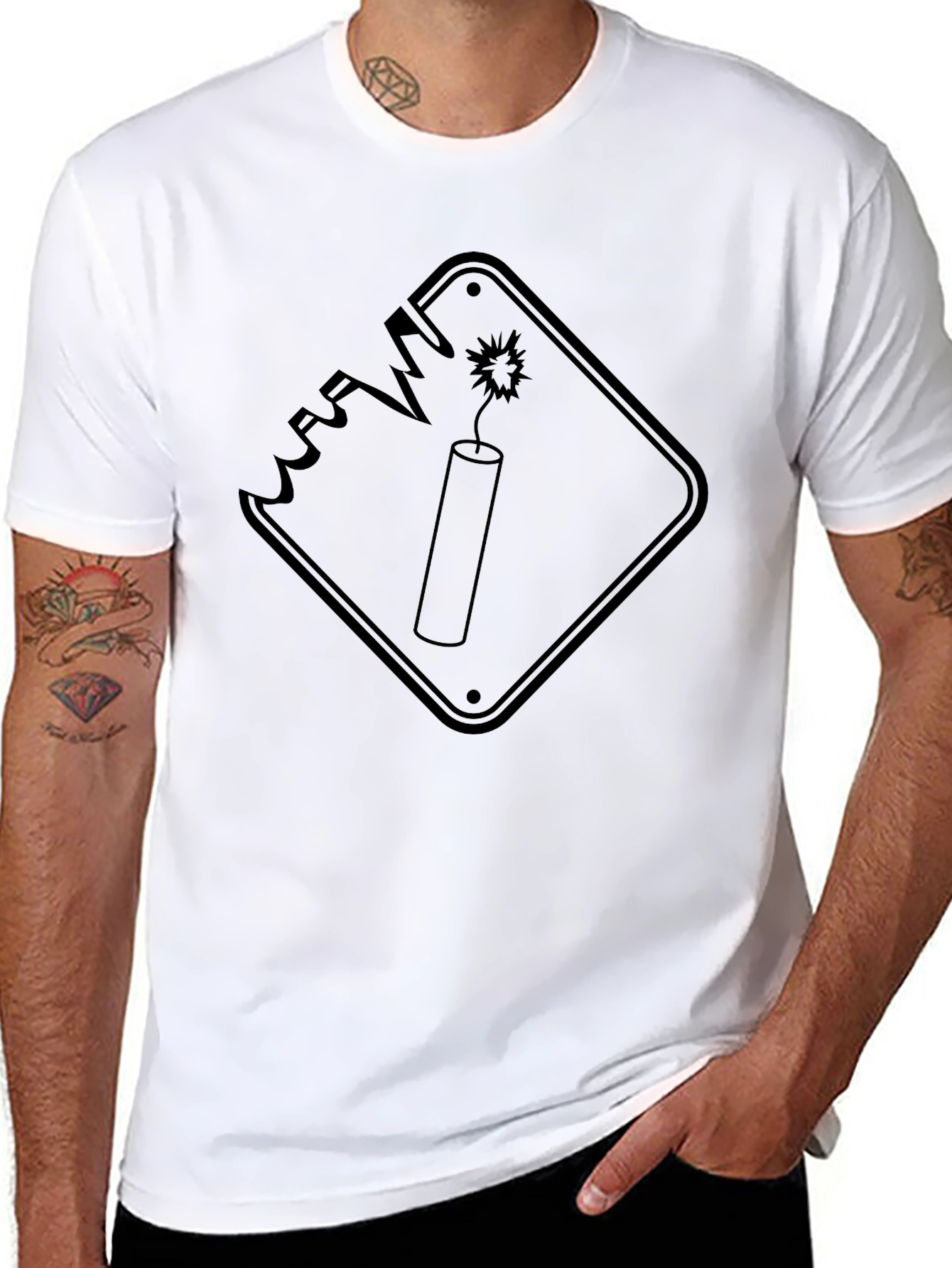 Explosive Style: Black Graphic Tee