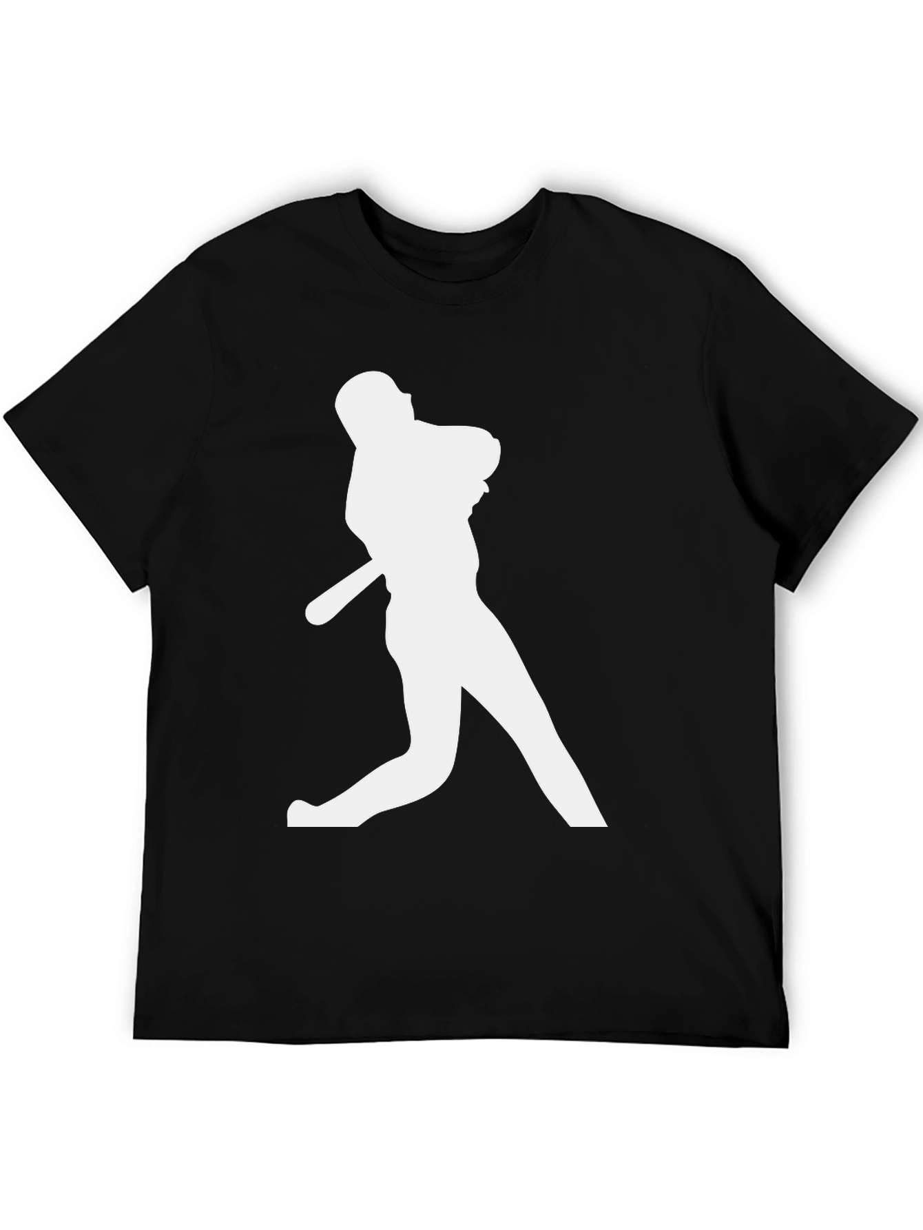 Baseball Silhouette Black T-Shirt
