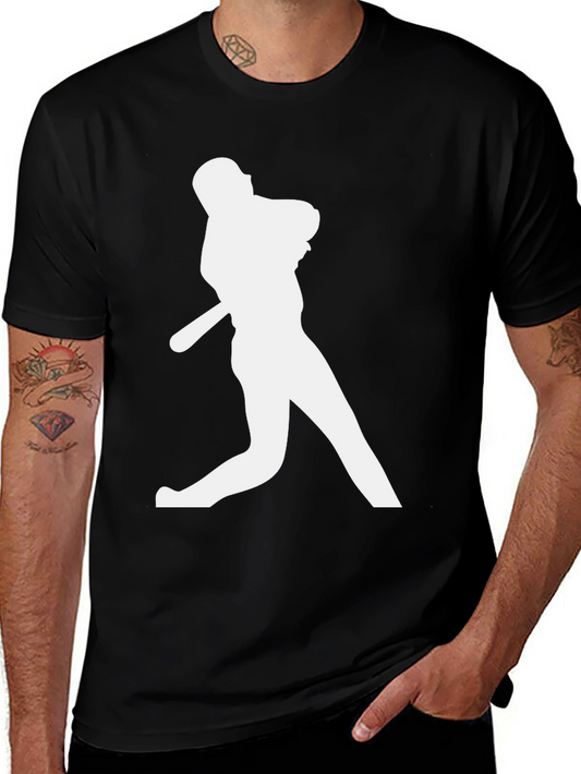 Baseball Silhouette Black T-Shirt