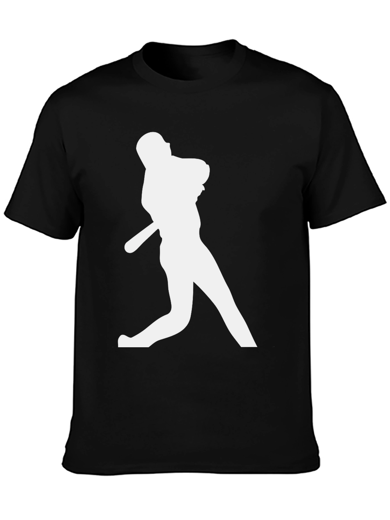 Baseball Silhouette Black T-Shirt