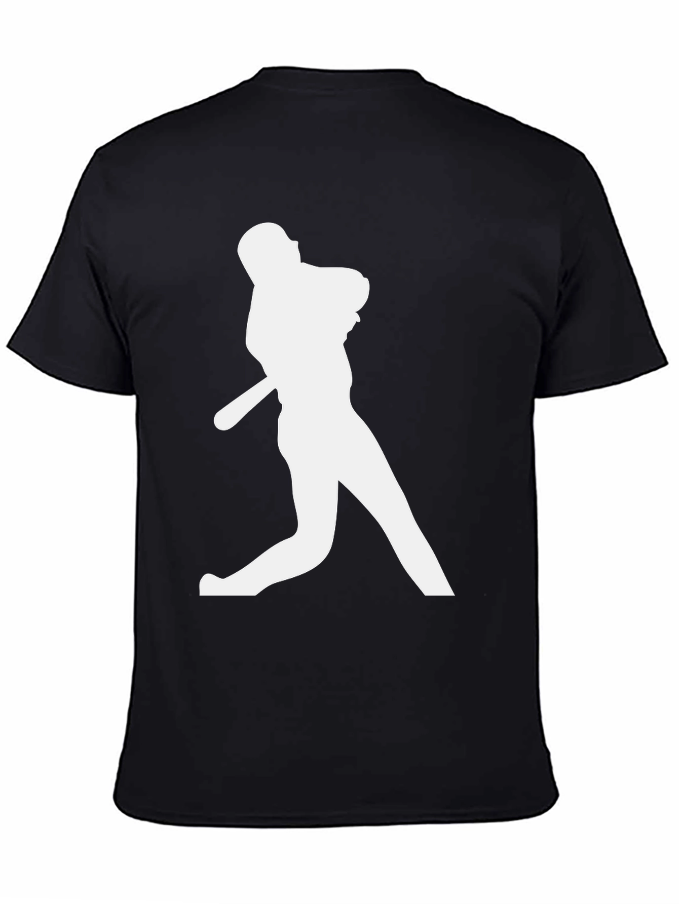 Baseball Silhouette Black T-Shirt