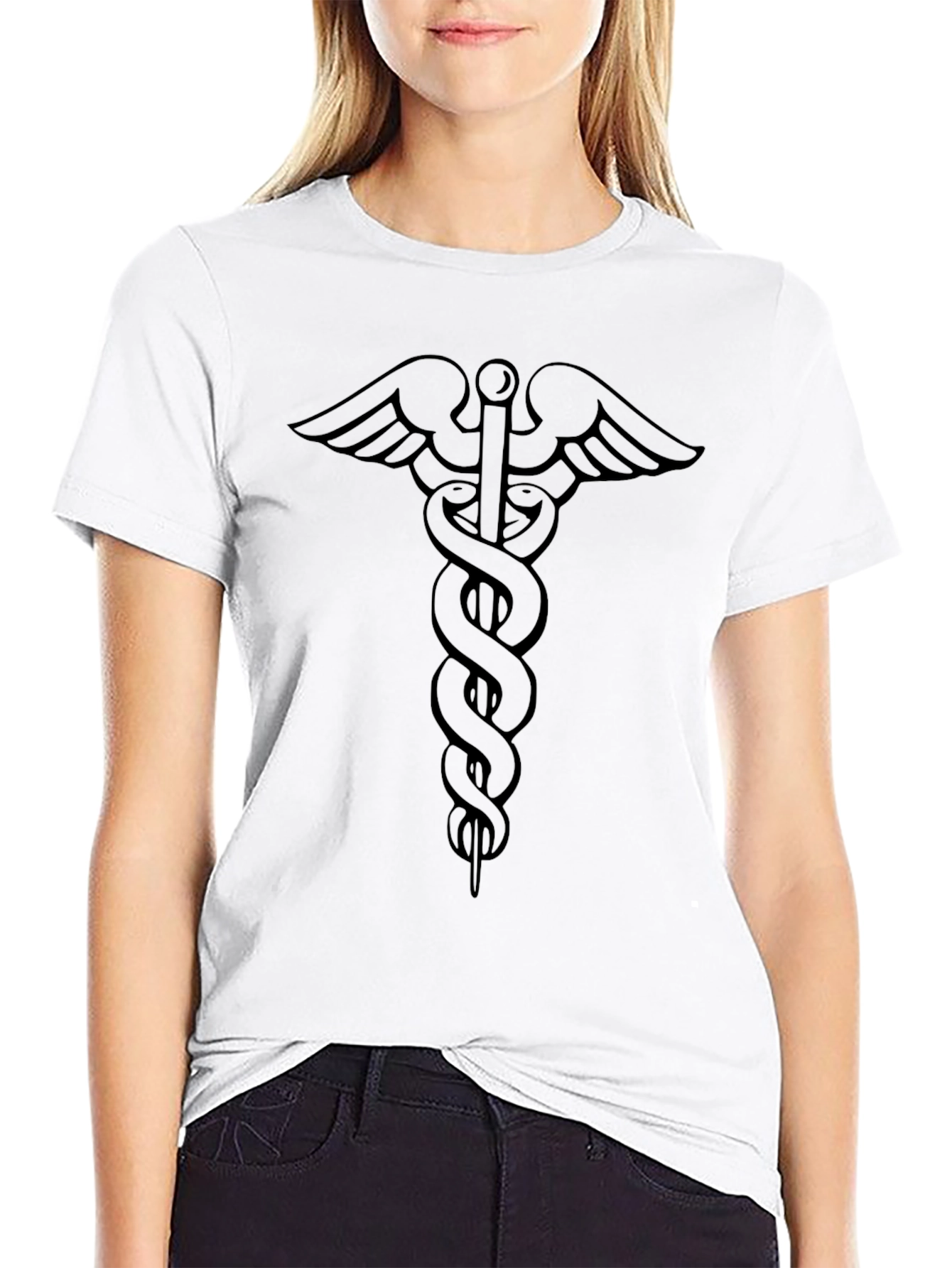 Caduceus Symbol T-Shirt - Medical Staff Apparel