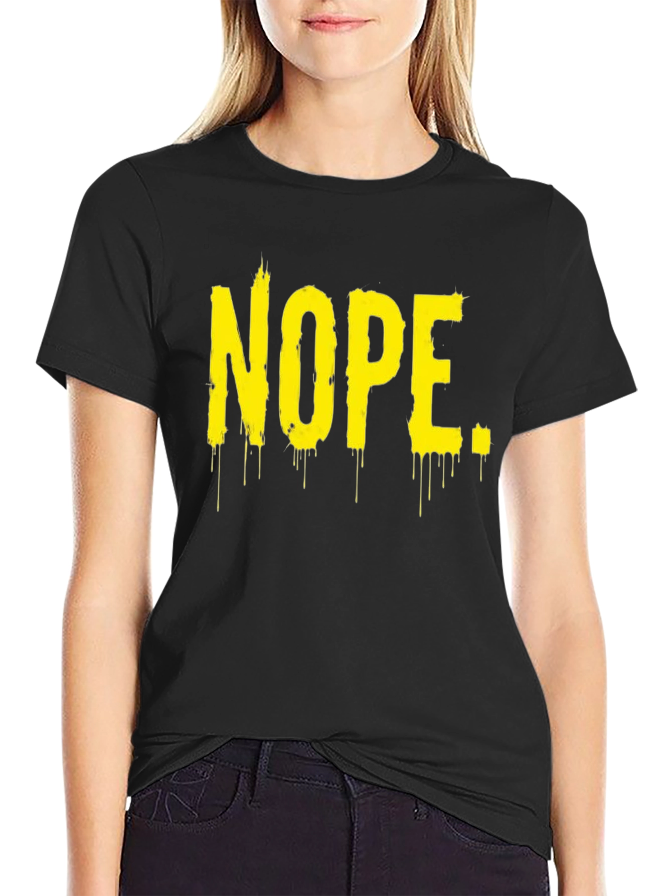 Nope Graphic Tee - Black T-Shirt