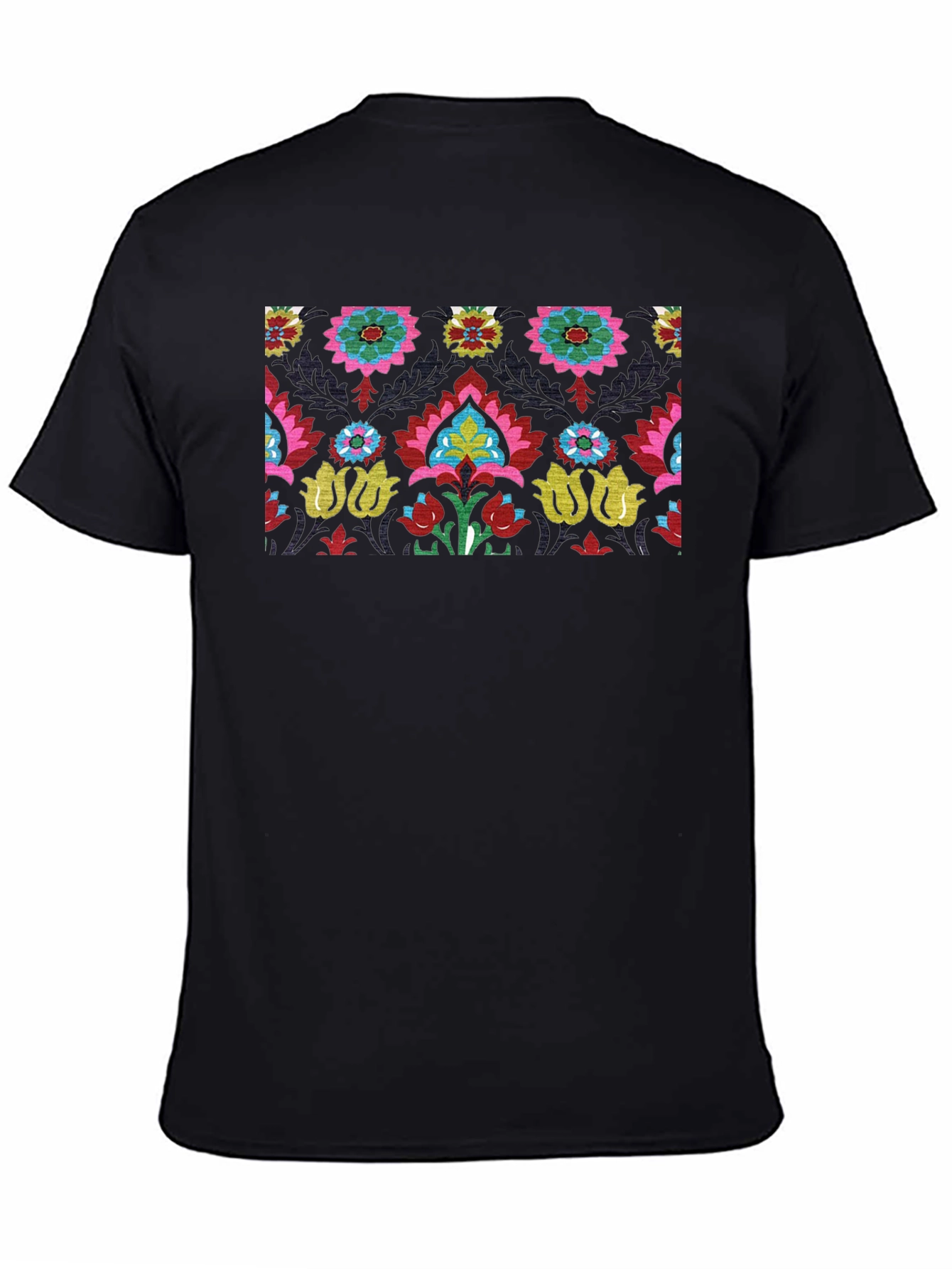 Suzani Print Black T-Shirt