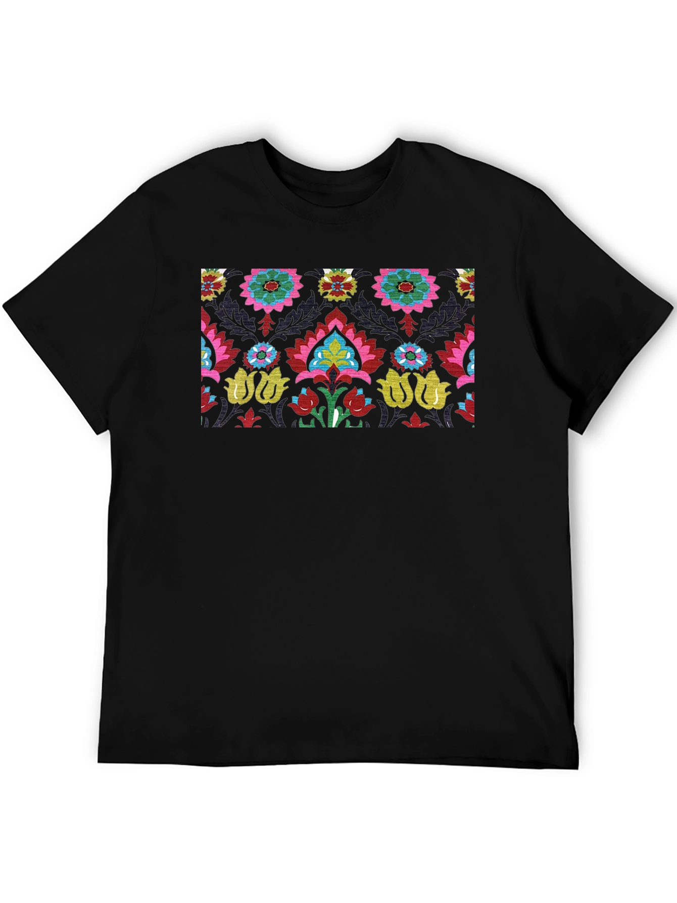 Suzani Print Black T-Shirt