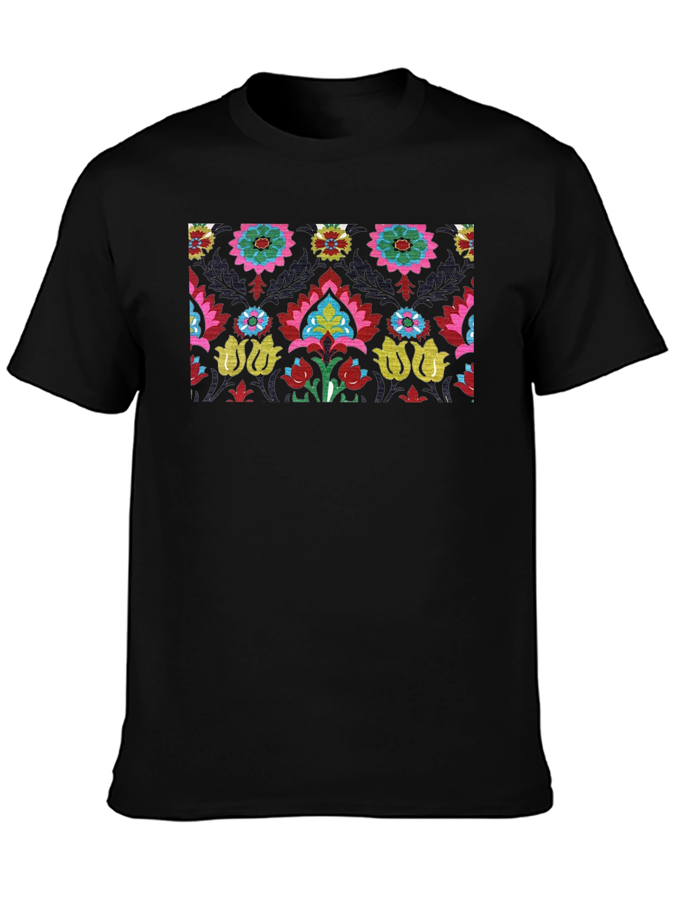 Suzani Print Black T-Shirt