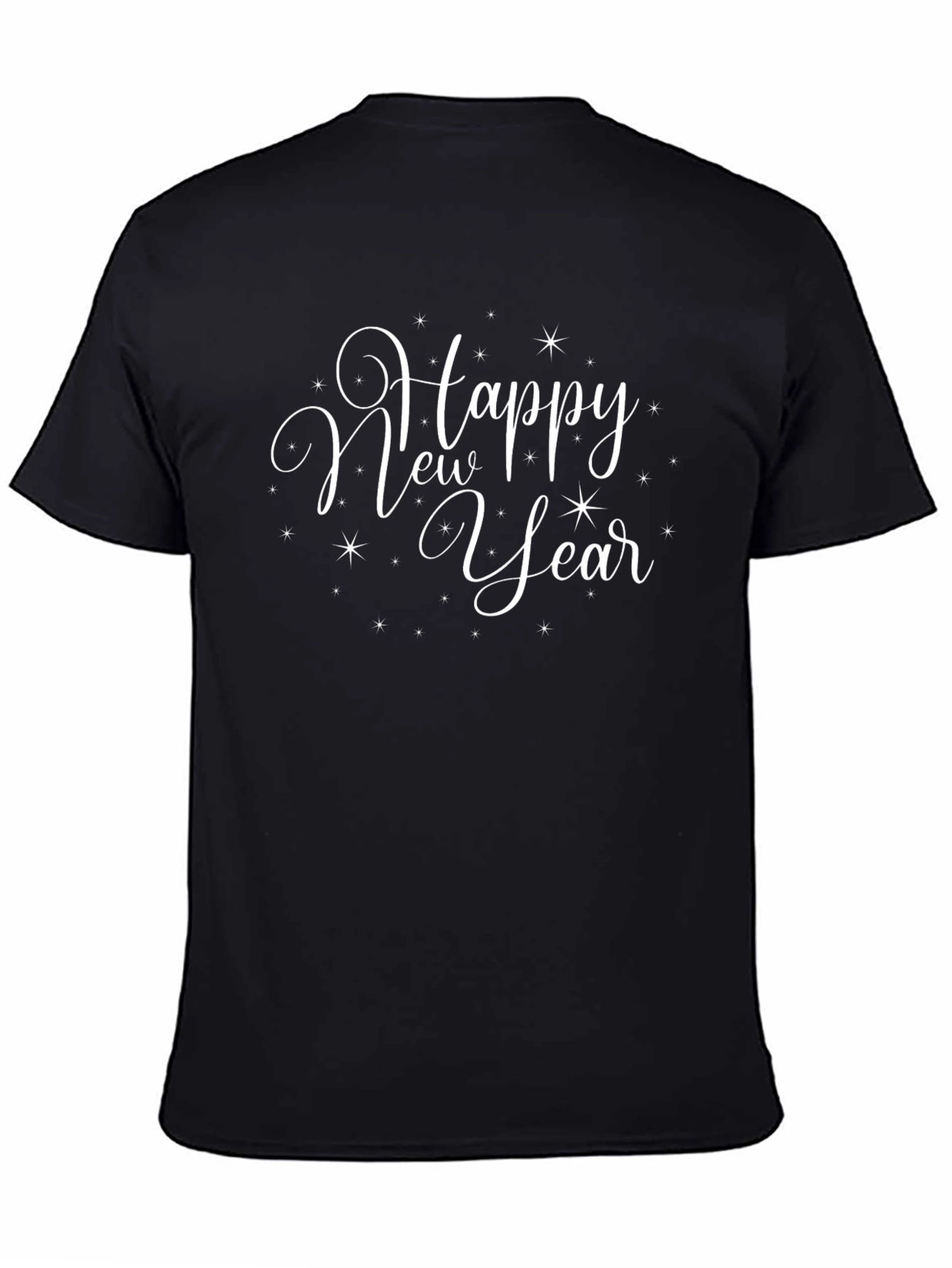 Happy New Year Black Graphic Tee