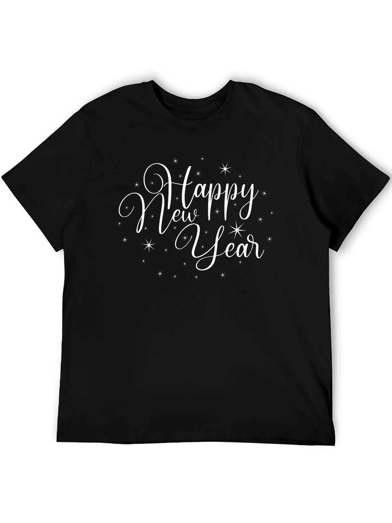 Happy New Year Black Graphic Tee