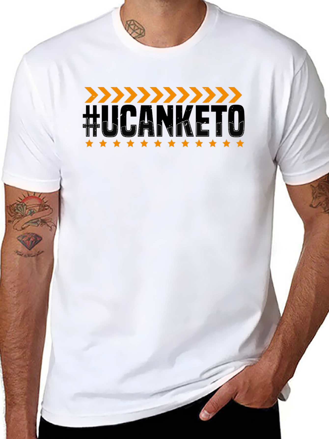 #UCANKETO Graphic Tee - Stylish Black Cotton T-Shirt
